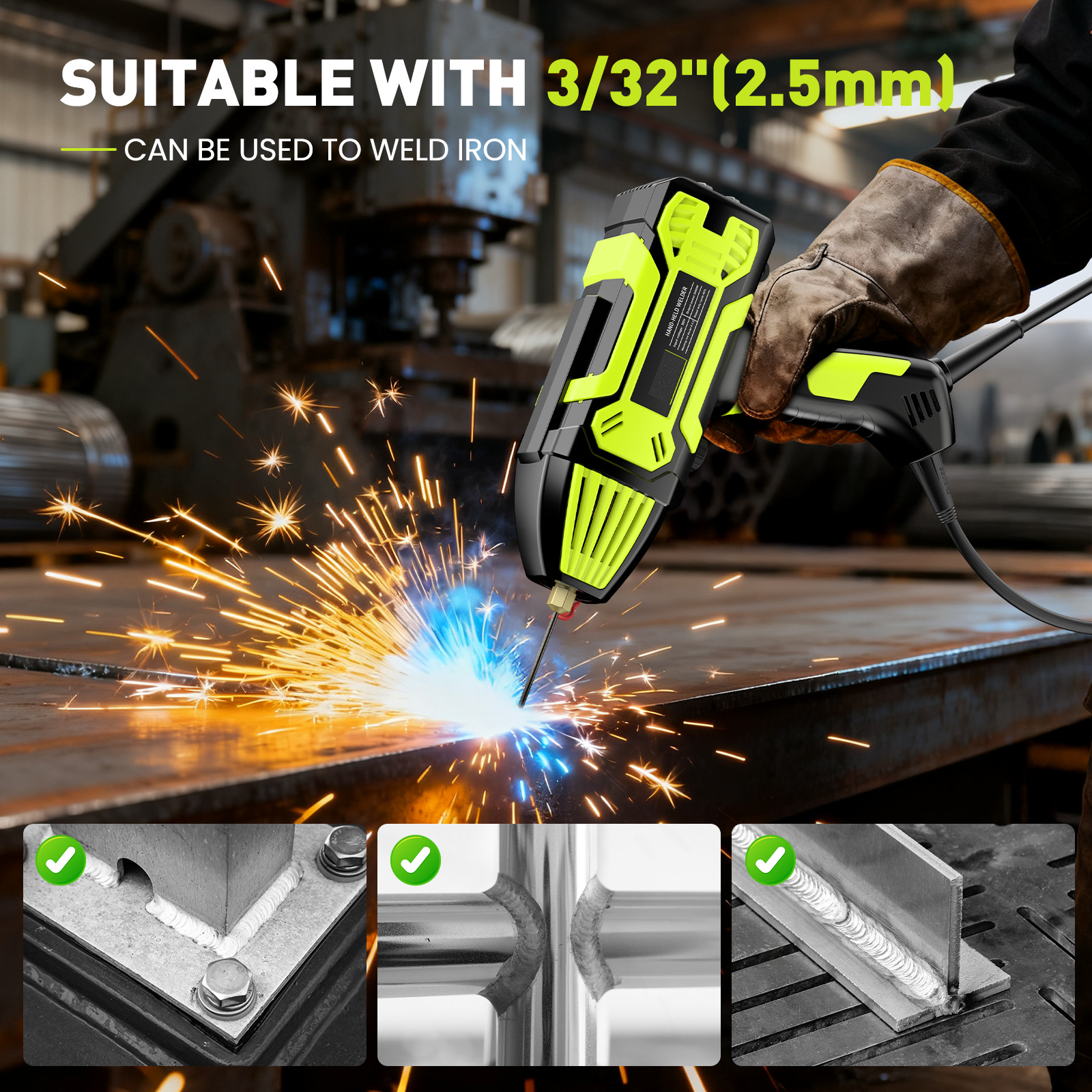 Handheld Stick Welding Machine Arc Welder Gun Electric Digital Welder IGBT 110V