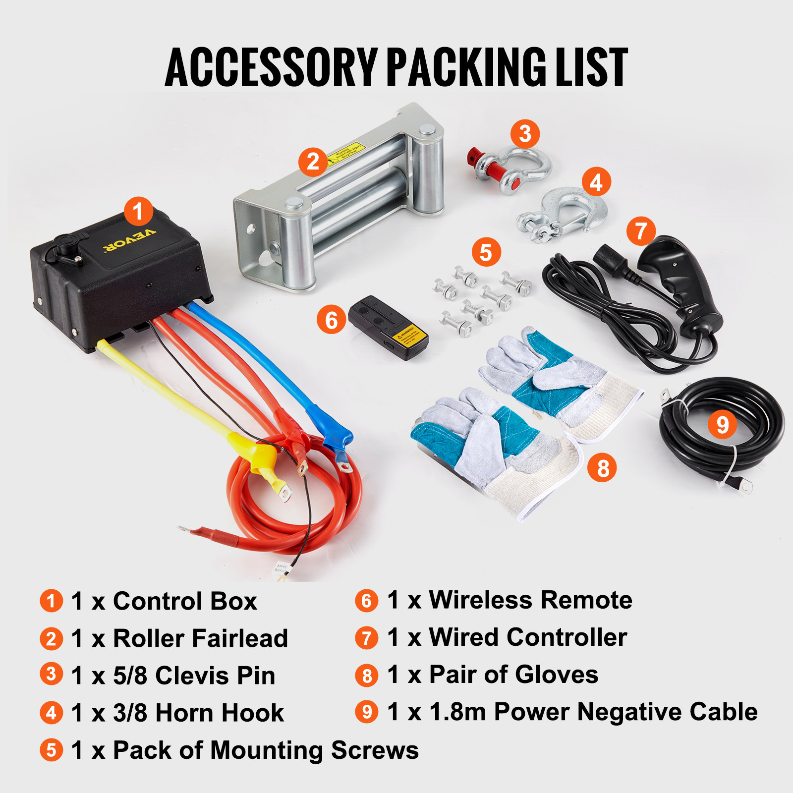 VEVOR Electric Winch Truck 12,000 lb Steel Cable IP55 Waterproof Remote Control