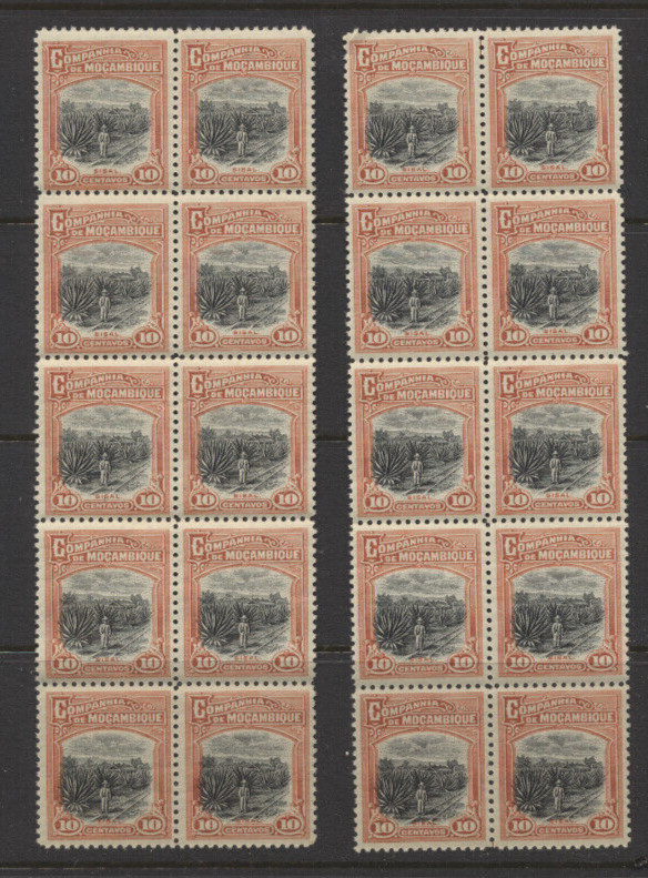 Mozambique Co #126 1923 Sisal Plantation WHOLESALE LOT 20 Mint NH Vintage Stamps