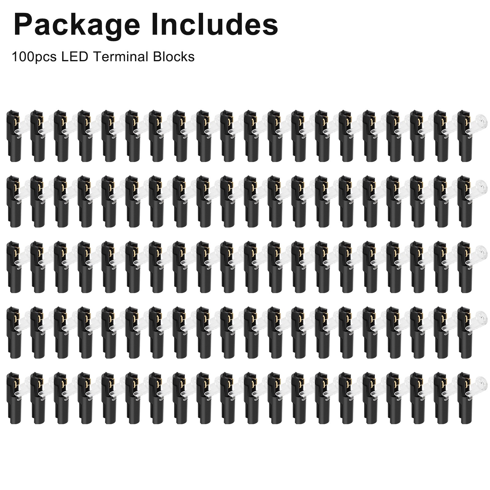 100PCS 1-Pin Crimp Pluggable Splice Terminal Wire Connectors Kit for AWG 20-22