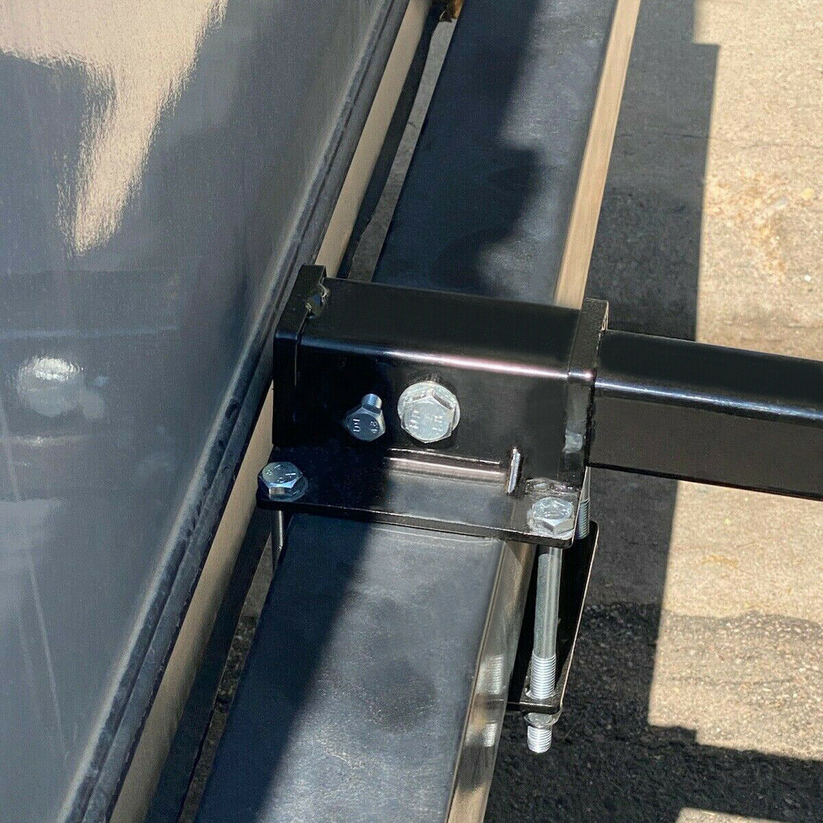 4''- 4.5" Square RV Bumper Receiver Adapter 2'' Hitch Mount Bike Rack Carrier