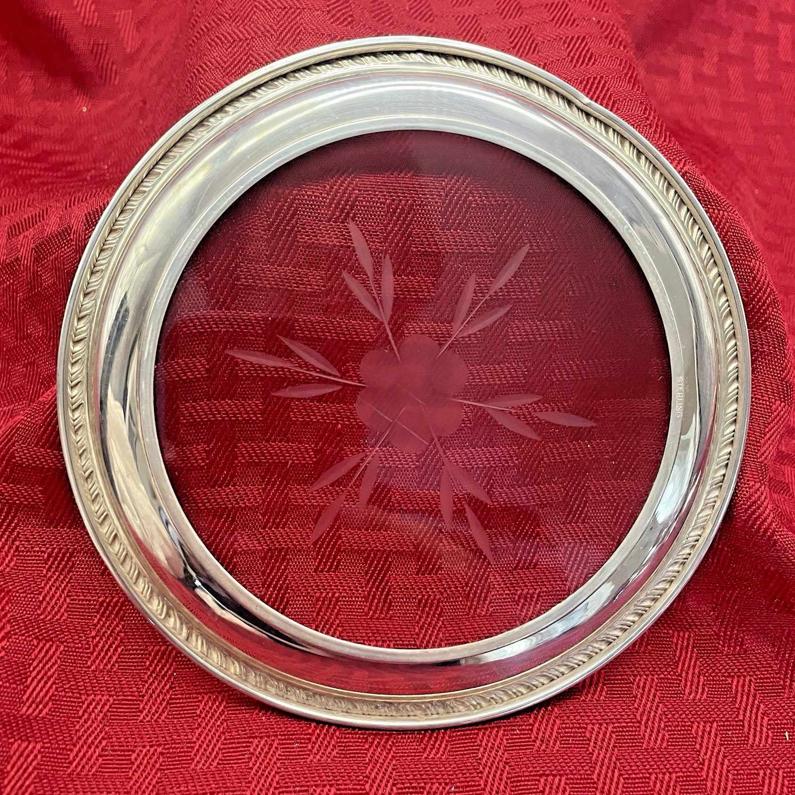 ANTIQUE STERLING HYGLO LIGHTER, CIGARETTE HOLDER, AND TRAY BY FRANK M. WHITING