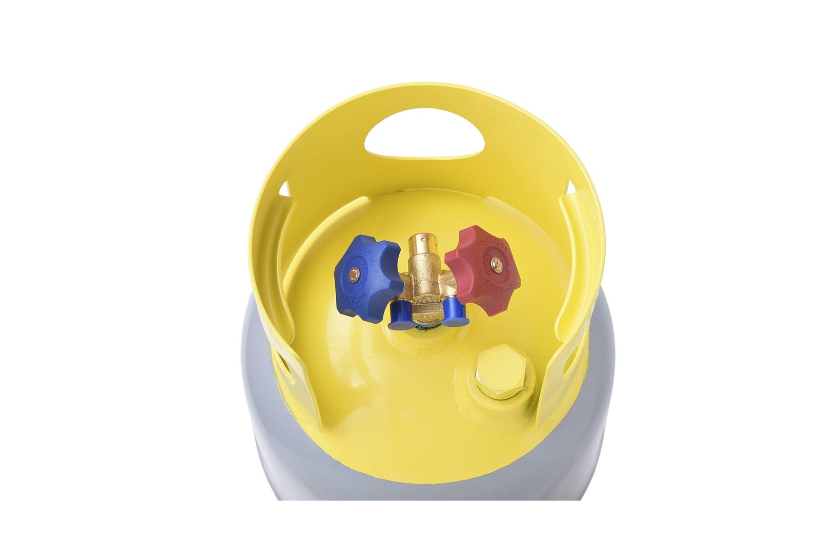 Flame King 30-LB Pound Refrigerant Recovery Cylinder Tank, Y-Valve for Liquid...