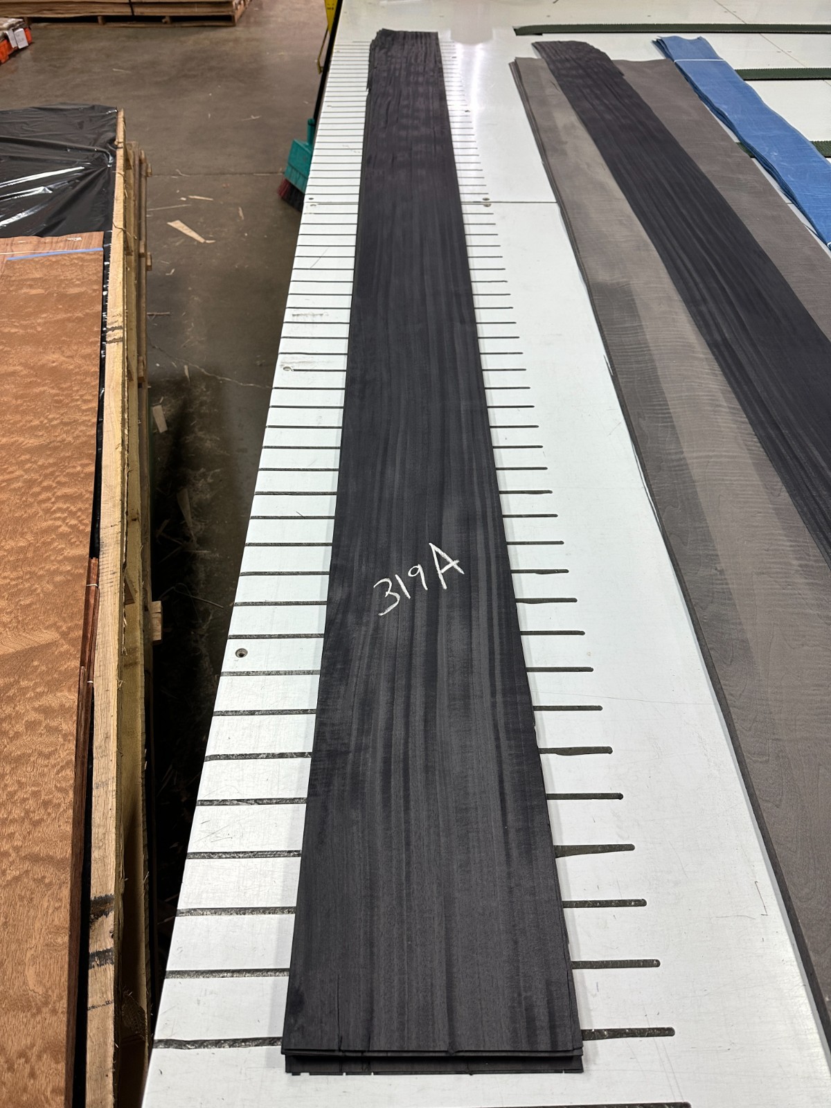 Deep Blue Raw Wood Veneer 2 sheets 120'' x 8'' 319A