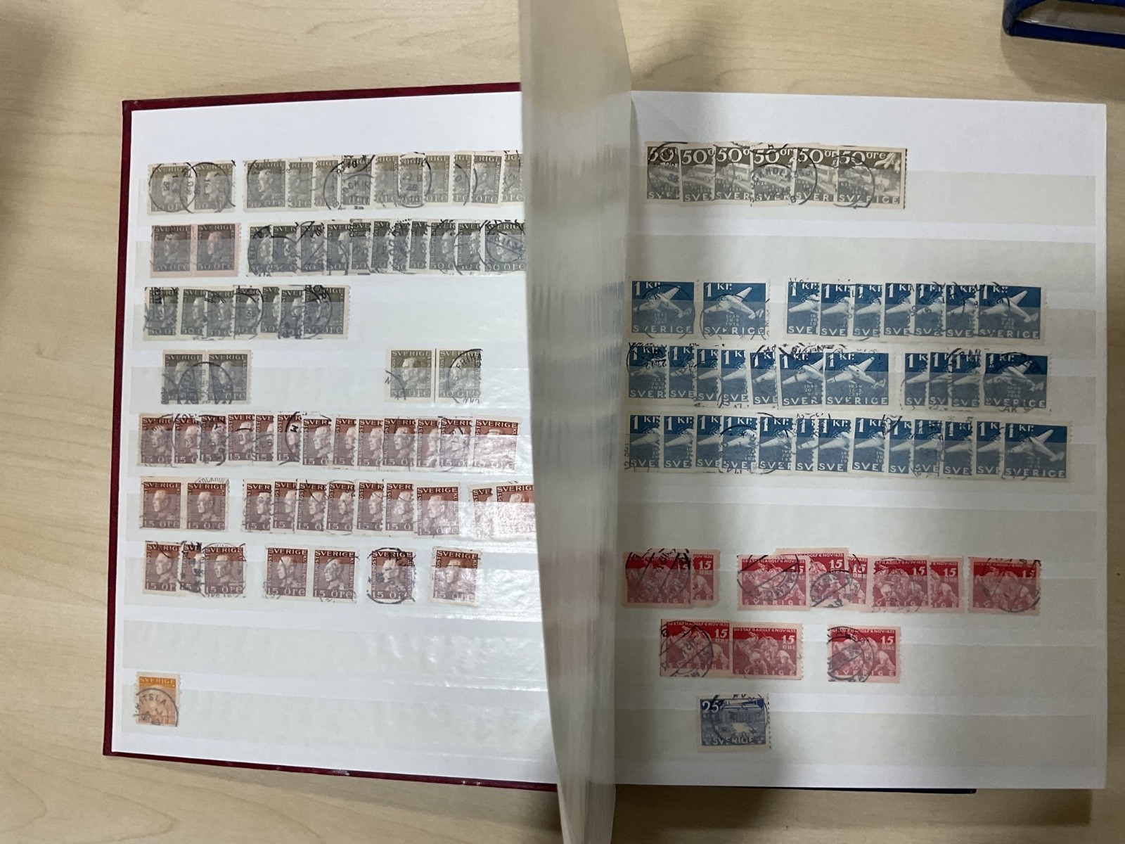 Sweden stamps. Vintage. 4 stock books/album. 4.8kg. BG97*