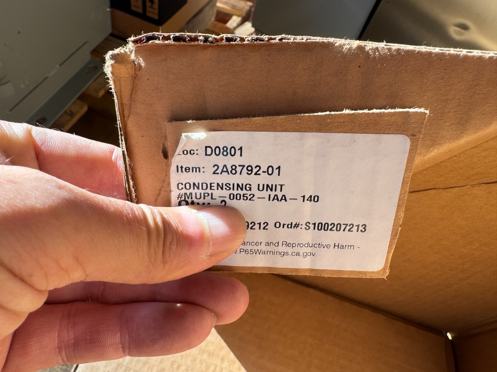 Hoshizaki 2A8792-01 condensing unit for 2 door refrigerator