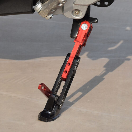 Universal Adjustable Aluminum Alloy Motorcycle Side Stands Kickstand Holder CNC