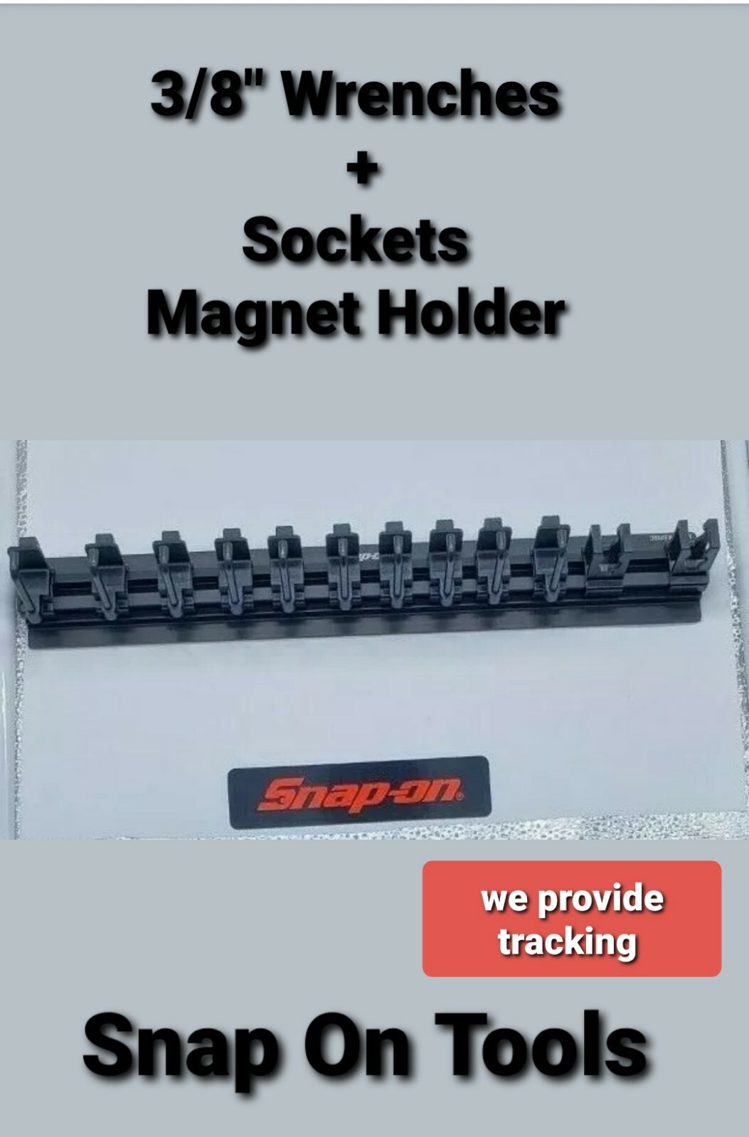 SNAP ON 3/8 SAE & METRIC Socket & Wrenches & Ratchets MAGNET Holder Tray NEW!!!!