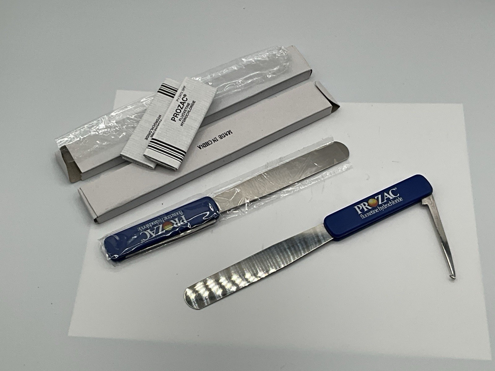 New Vintage Eli Lilly Prozac Pharmacy Spatulas - #2 Included