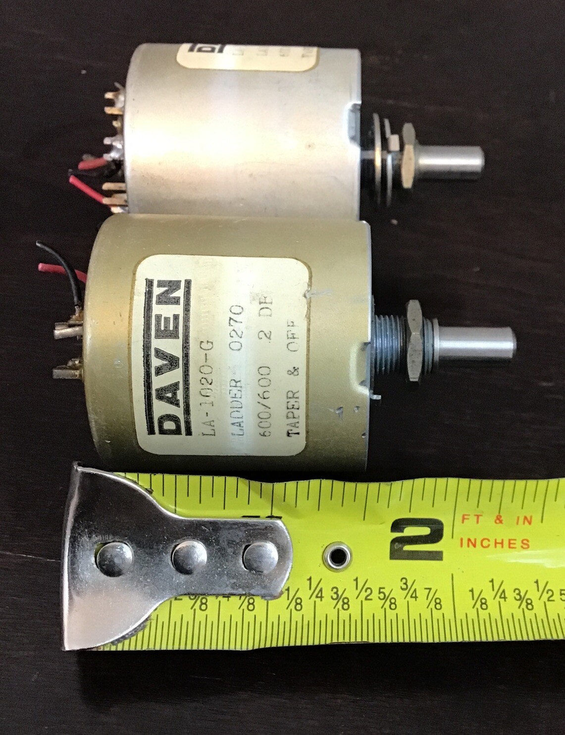 Vintage Pair - Daven LA-1020-G Audio Attenuators Ladder, 600/600, 2DB, Taper&off