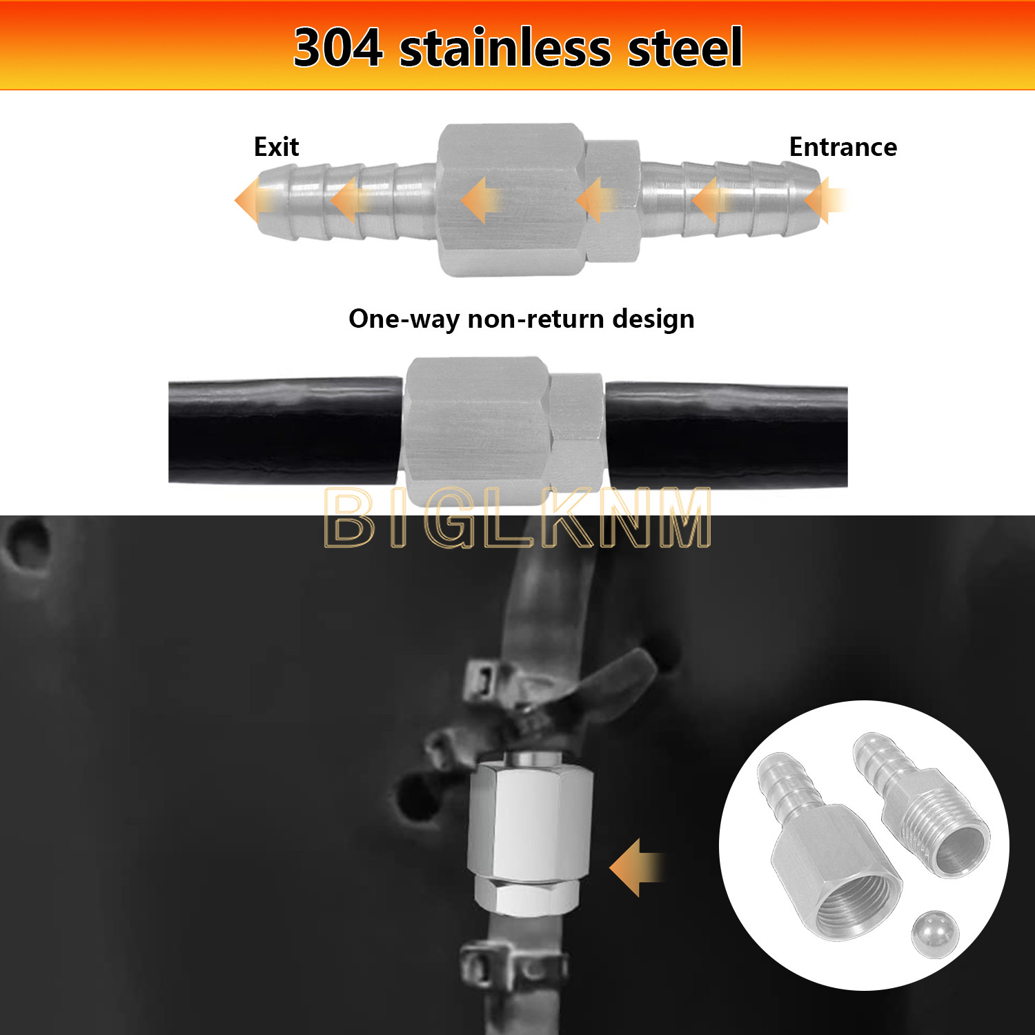 Stainless Steel Fuel Tank Breather Rollover Valve For Kawasaki KRX 1000 2020-21