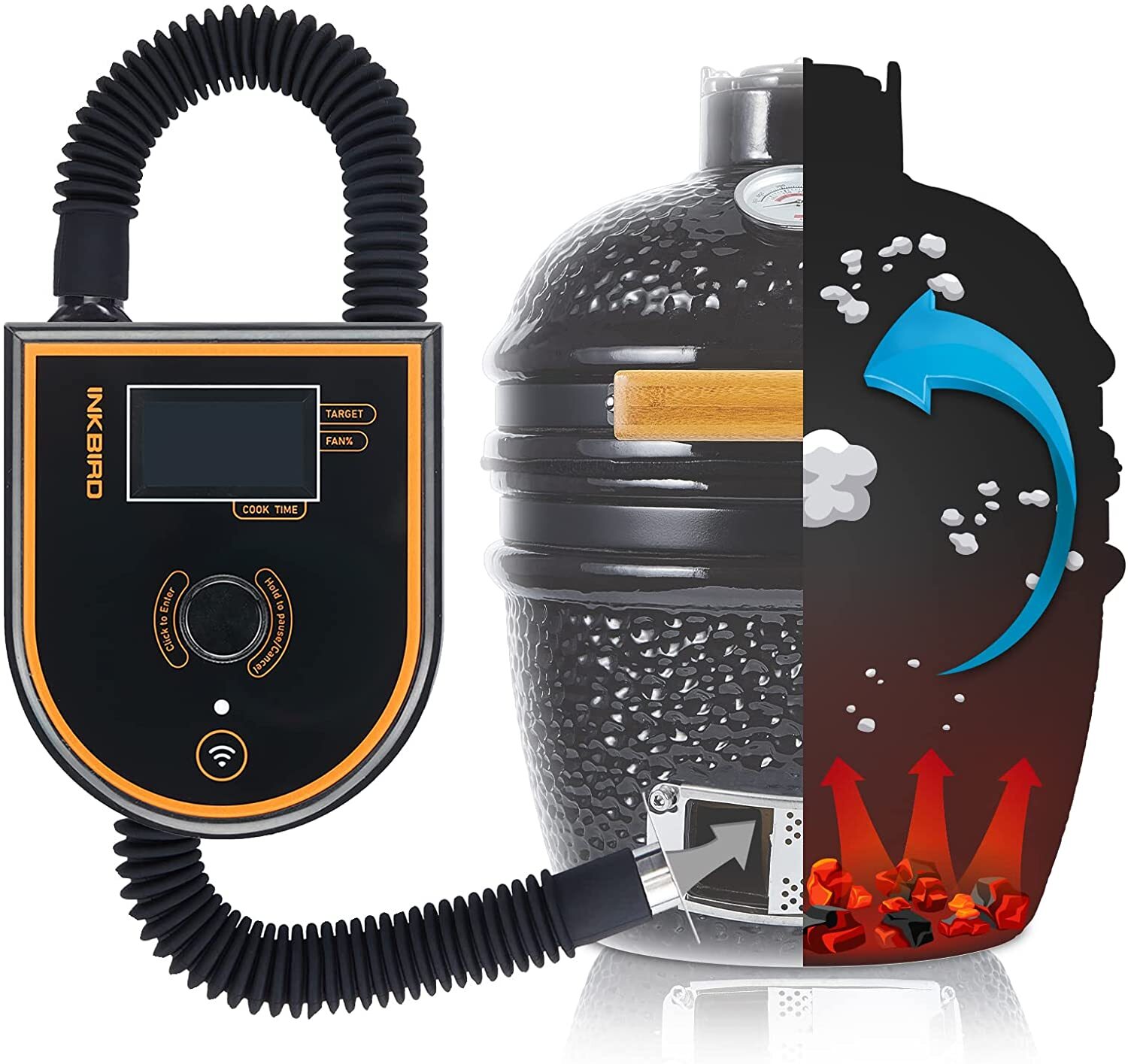 Barbecue Gas Grill Smokers Controller WiFi Bluetooth BBQ Exhaust Fan Control DC