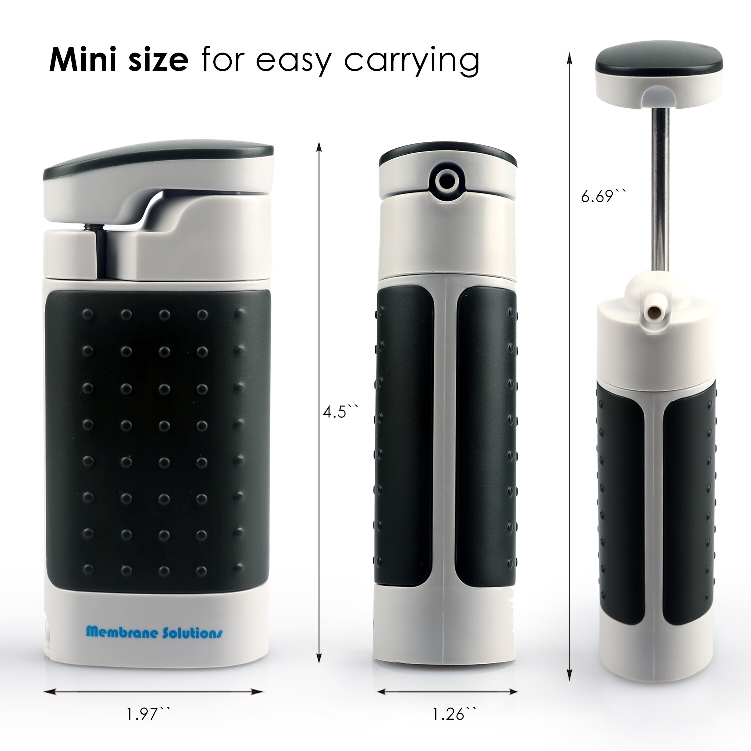 Hand-Pump Water Purification System Portable Water Filter Straws Kit for Camping