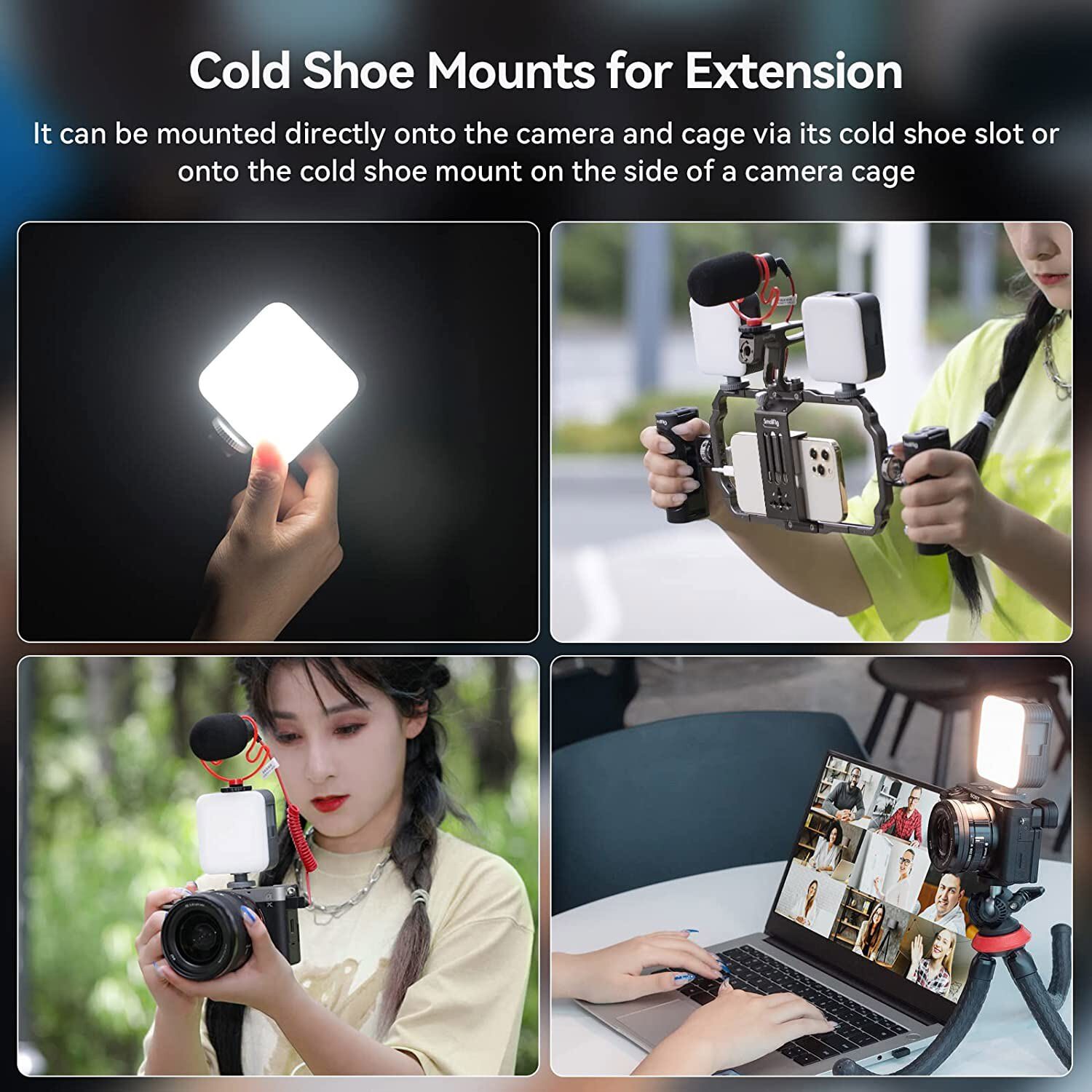 SmallRig P96 Mini Phone Camera LED Video Light 2200mAh For Camera Phone Vlog