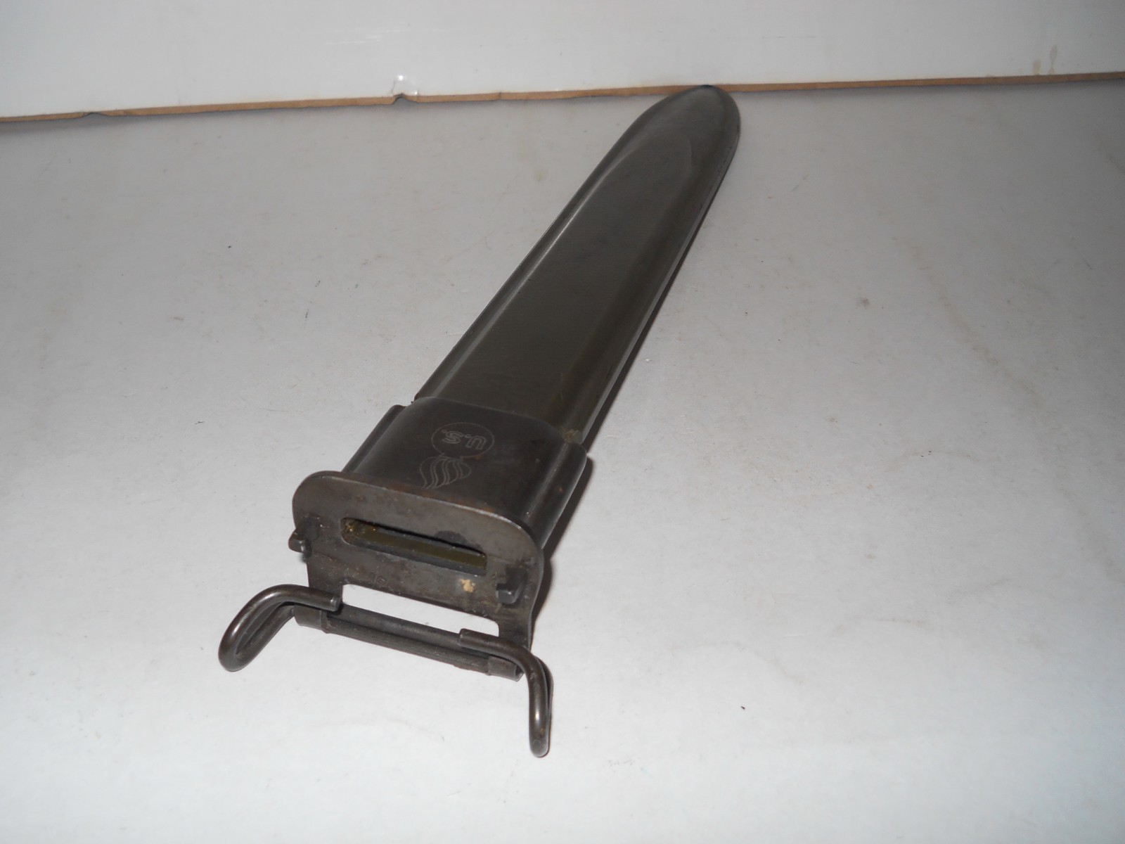 VINTAGE M1 GRAND U.F.H. FLAMING BOMB U.S. BAYONET W/FLAMING BOMB SCABBARD(NICE)