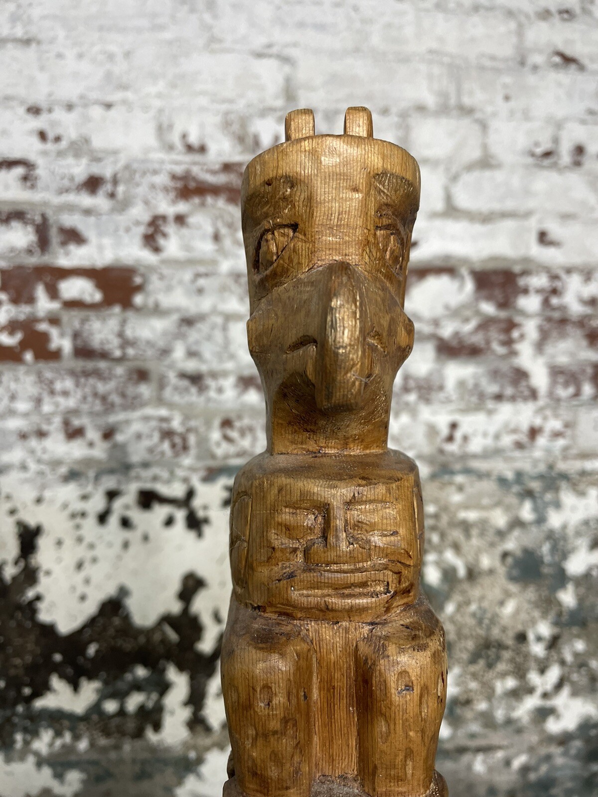 FINE OLD NORTHWEST COAST TOTEM C Early 1900’s Great Patina