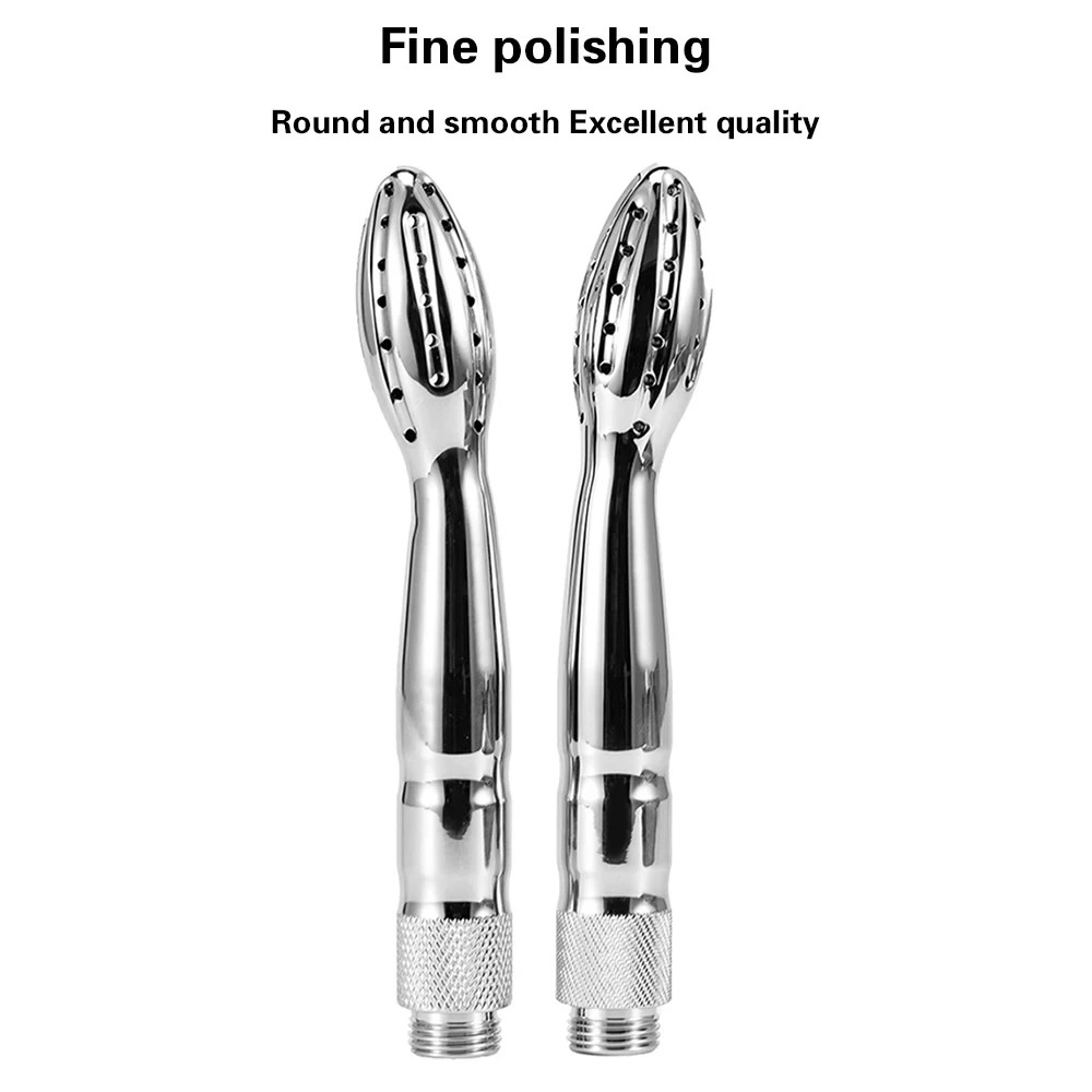Men Shower Enema System Vaginal Anal Cleaner Tube Wash Metal Colon Douche Nozzle