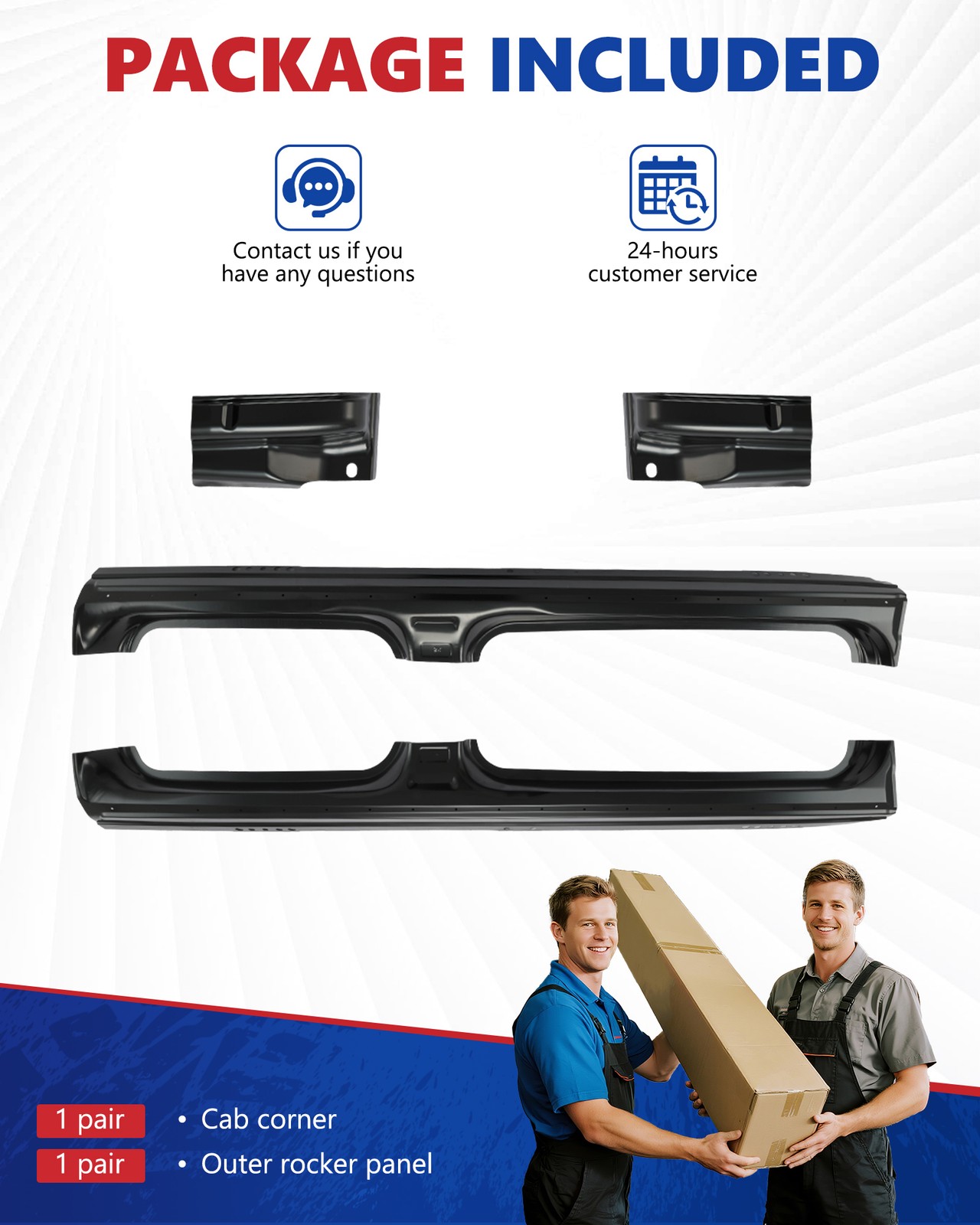 For 2009-2014 Ford Pickup F150 Rocker Panels and Cab Corners 4 Dr Crew Cab Lh Rh