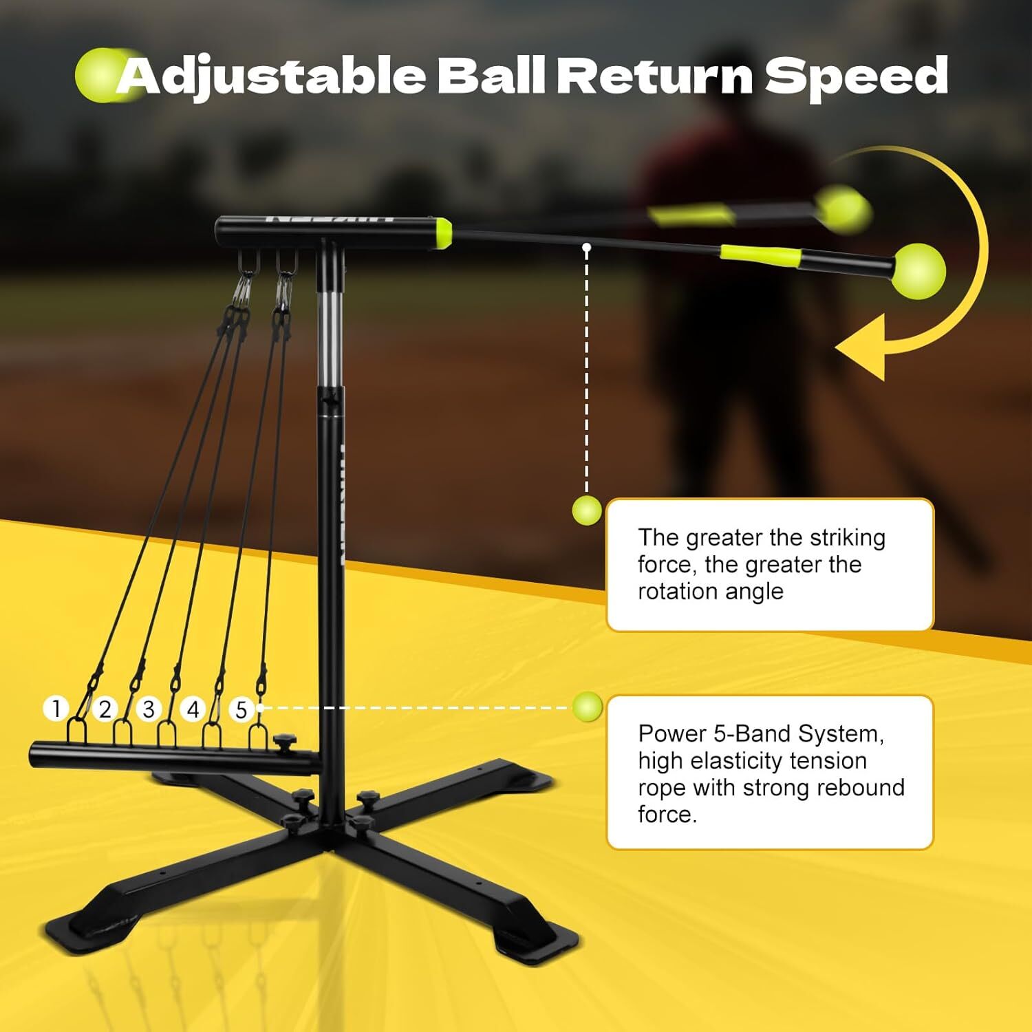 Baseball Softball Swing Trainer Aid, Adjustable Baseball Training Equipment