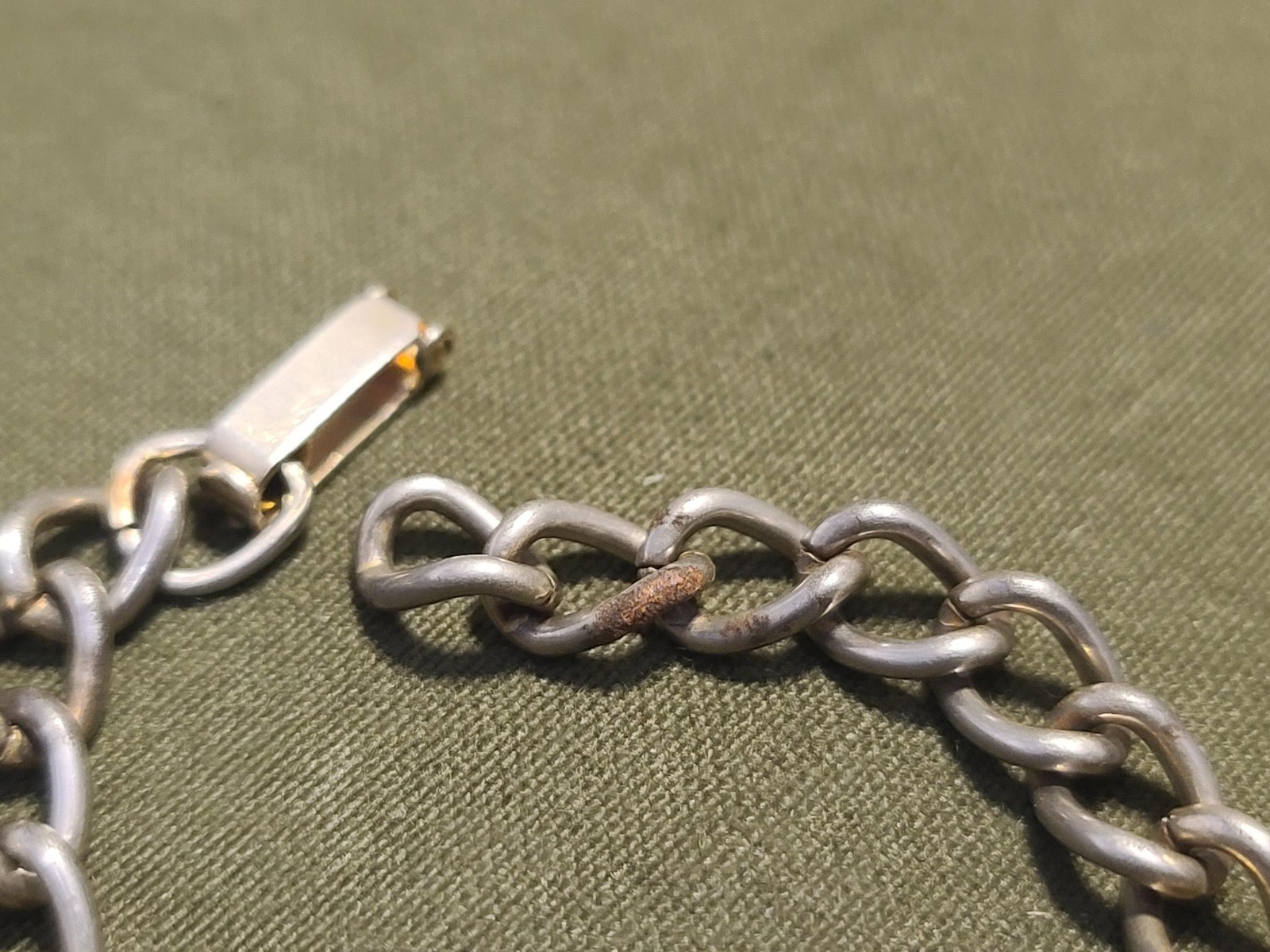 WWII China Burma India CBI 1944 Sweetheart Bracelet US Army Enamel Soldier 1940s