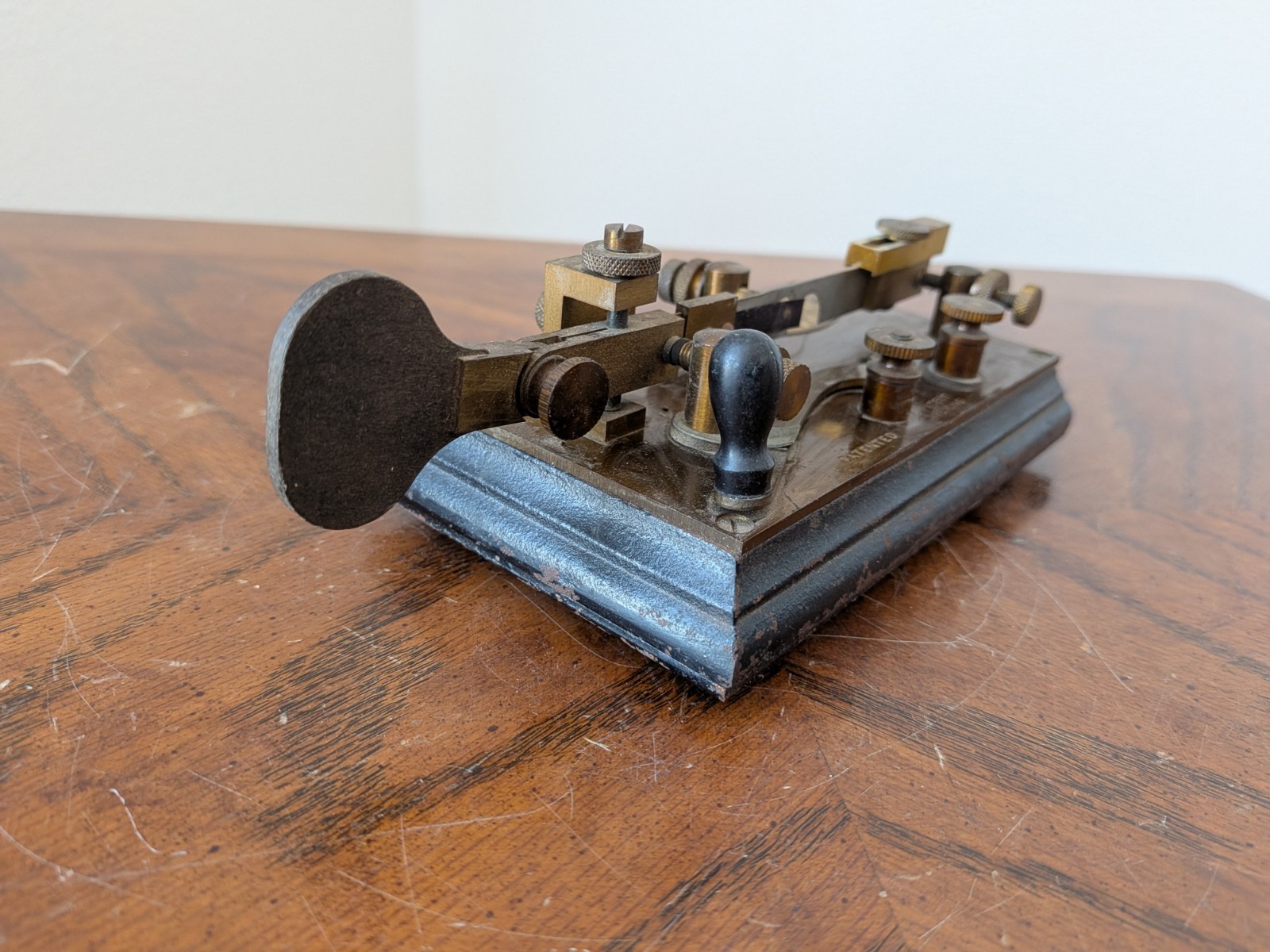 RARE J.H. Bunnell GOLD BUG Telegraph Key Keyer Morse Code Vintage