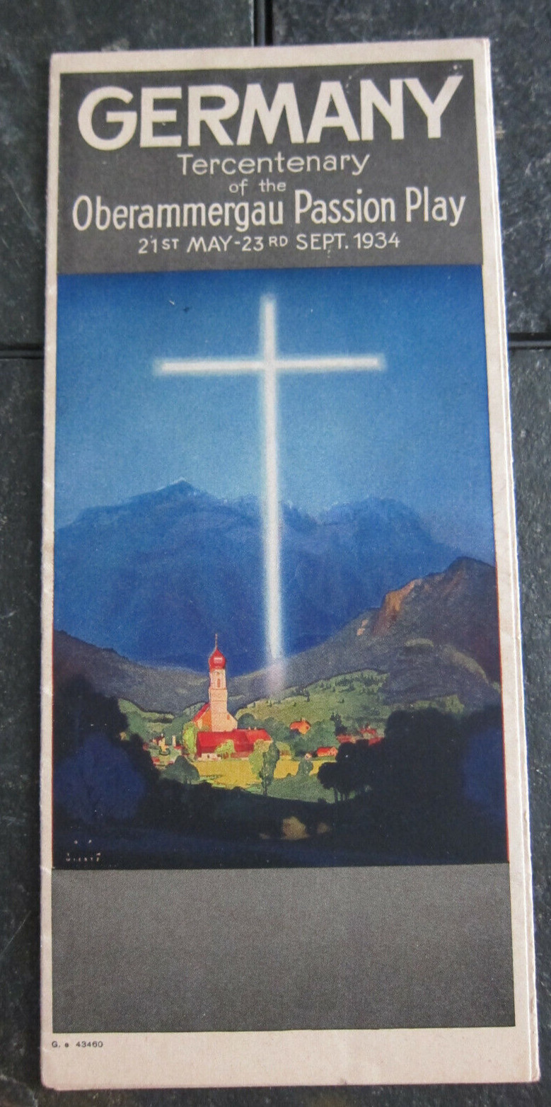 1934 Germany Oberammergauer Passion Play Betrayal of Christ Travel Brochure