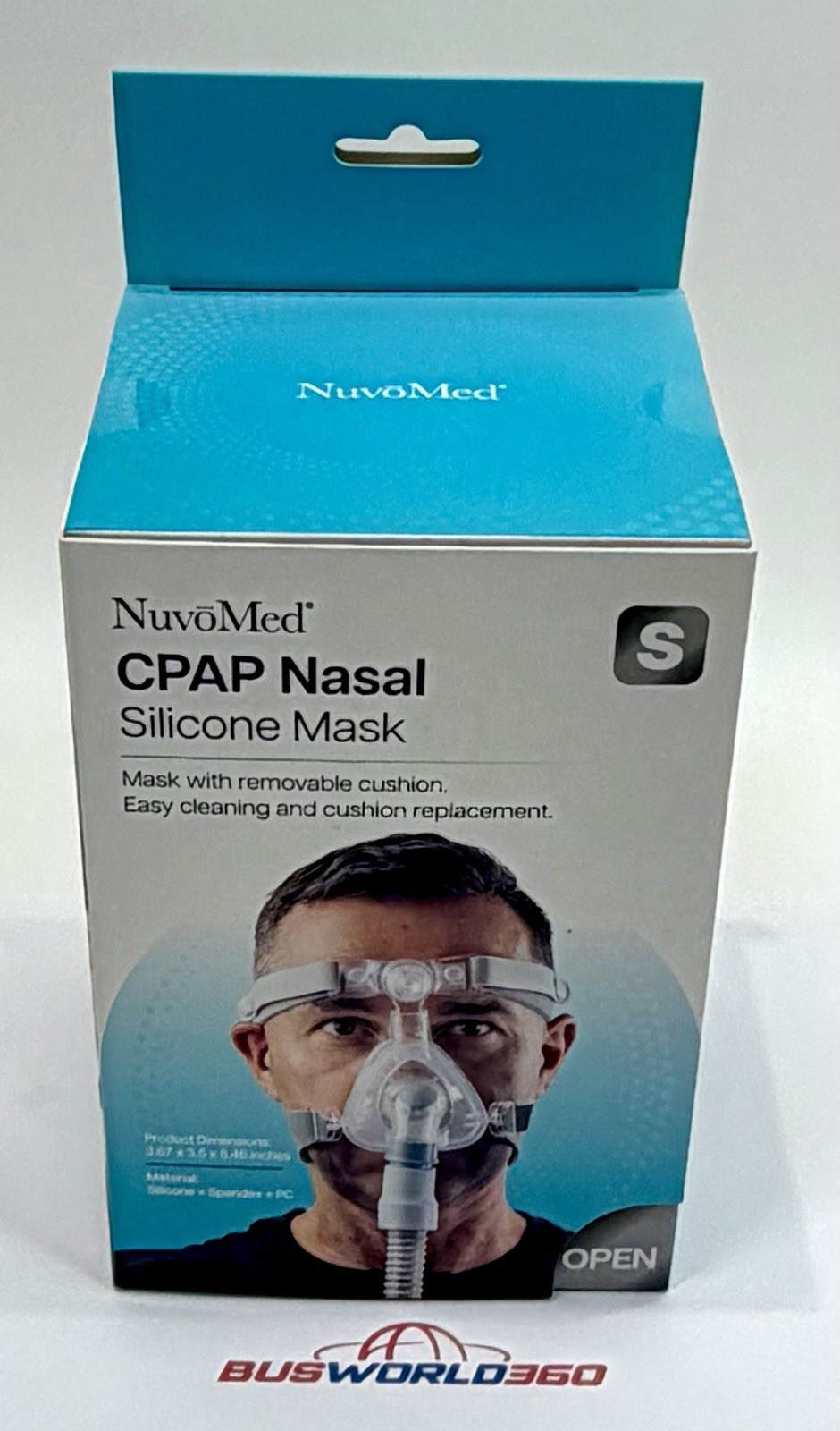 NuvoMed CPAP Nasal Silicone Full Face Mask w/Removabl Cushion Size S Small - NEW