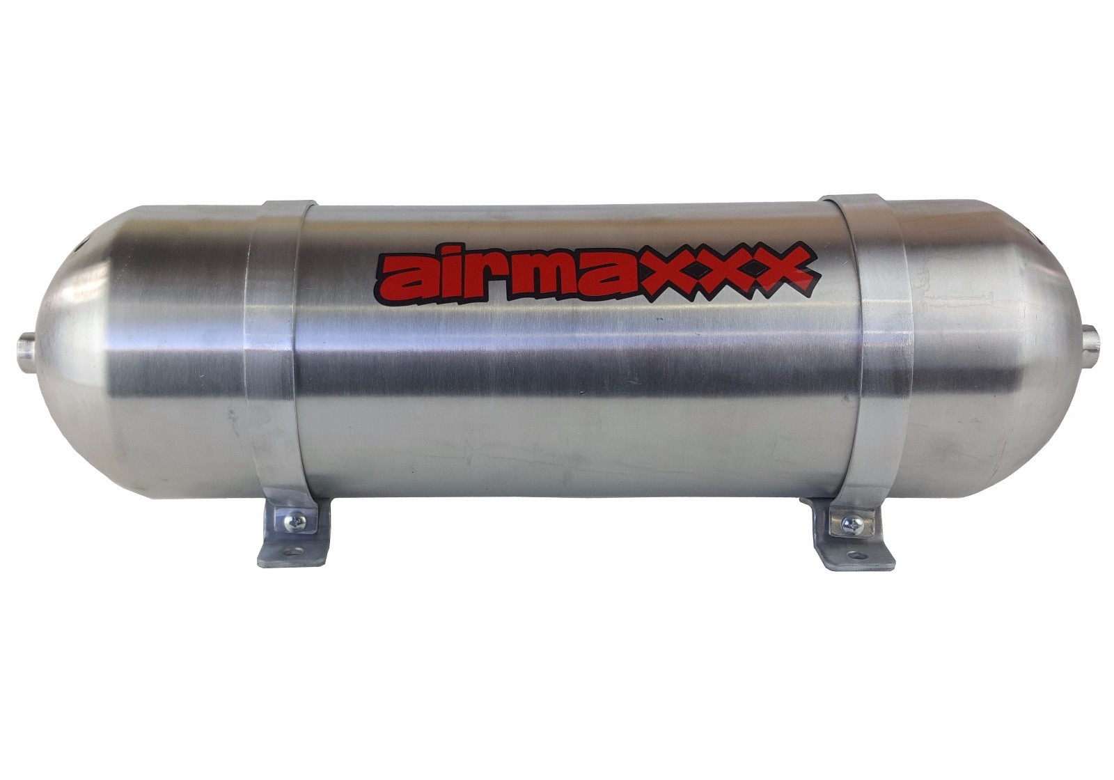 3 Gallon 6 Port Air Tank 24" Seamless Raw Aluminum Air Ride Suspension System