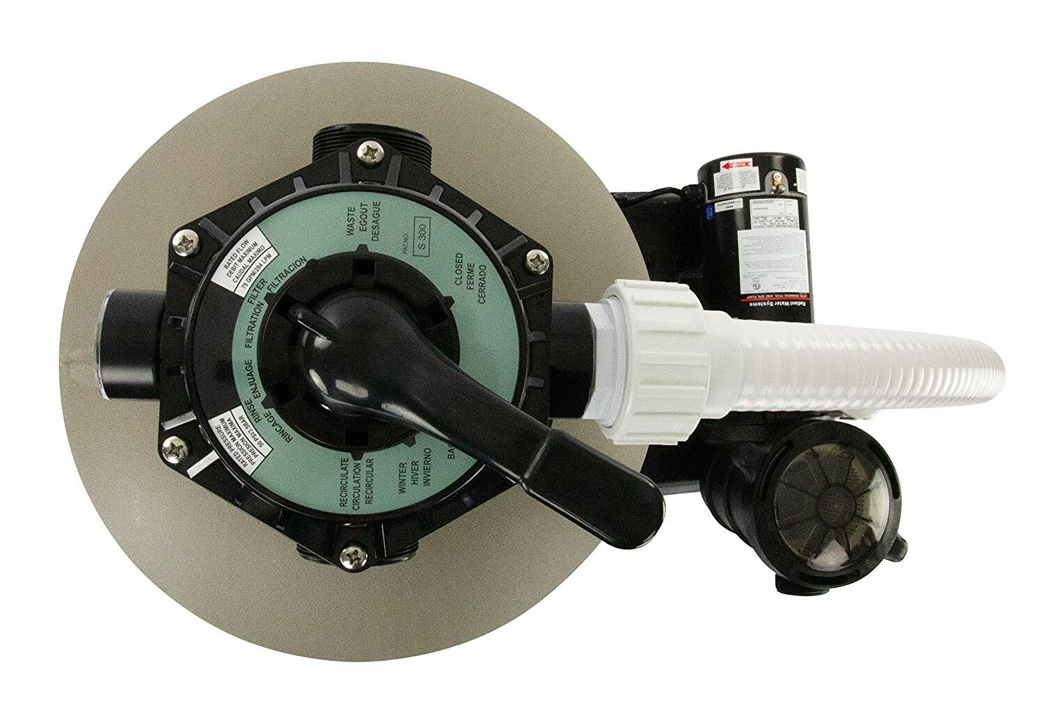 Rx Clear Radiant 19" Above Ground Swimming Pool Sand Filter System w/ 1 HP Pump