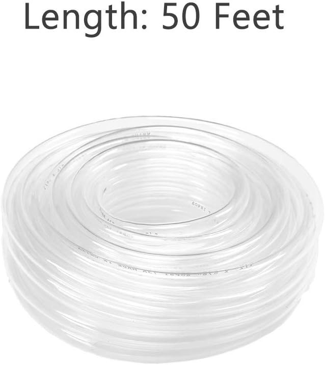 Flexible Lightweight PVC Tube 1/2" ID 50ft Hybrid Hose