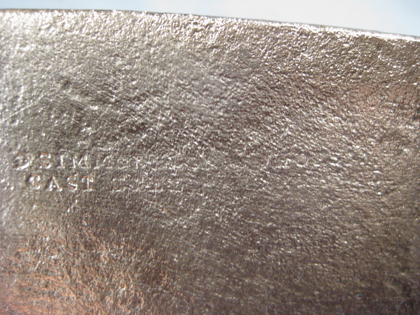 RARE Antique D. SIMMONS & CO. CAST STEEL COHOES NY BROAD AXE 11 1/2" BLADE