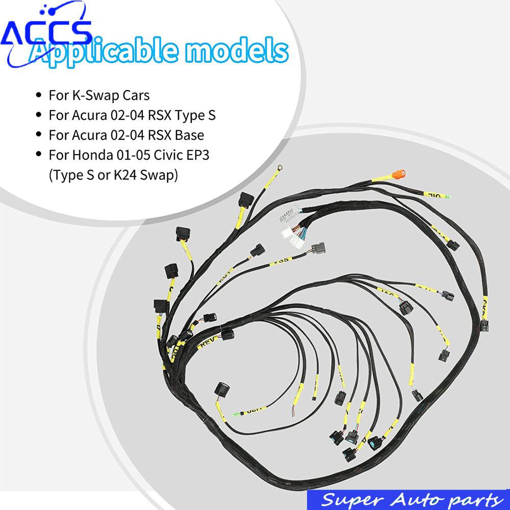 K20 K24 K-Series Tucked Engine Harness Fits Honda Acura K-Swap Integra CRX EK EG