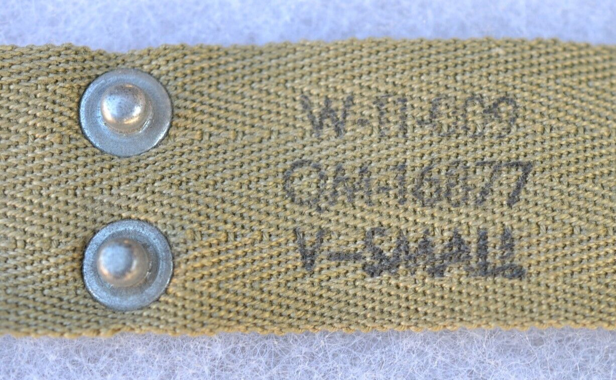 US ARMY M-1 HELMET LINER NAPE STRAP W-11 MAKER STAMP 4.5 INCHES LONG