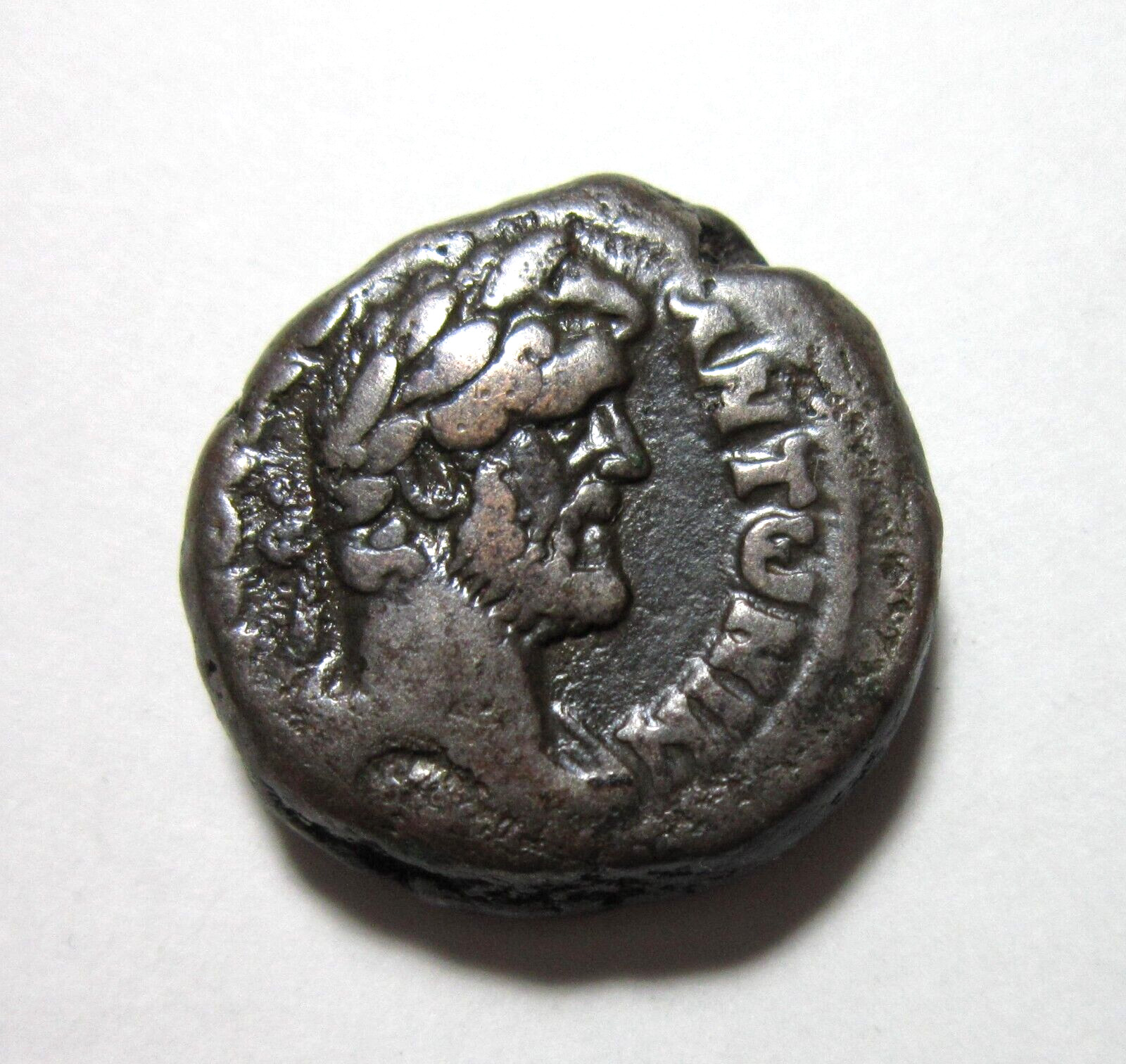 EGYPT, ALEXANDRIA, BILLON TETRADRACHM. ANTONINUS PIUS 138-161 AD. NILUS REVERSE.