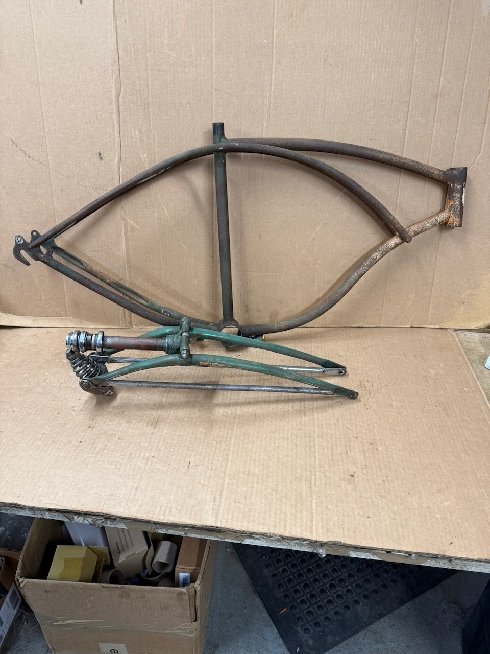 Schwinn 1949 Whizzer 26" Bicycle Frame & Springer Fork Needs Restored