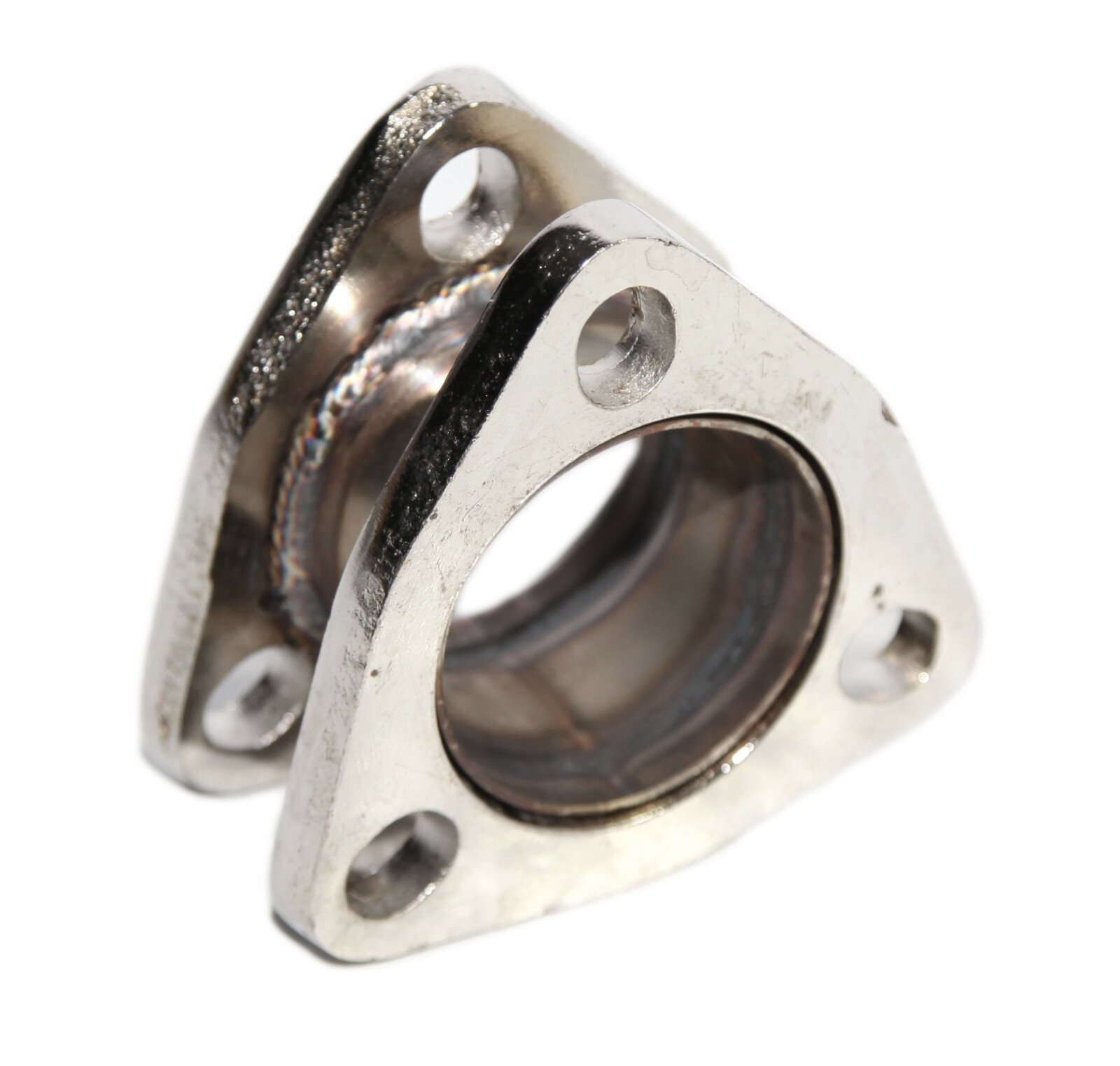 2.25" 3 Bolt Flange Catback Exhaust Muffler Pipe Extension Flange Steel Adapter