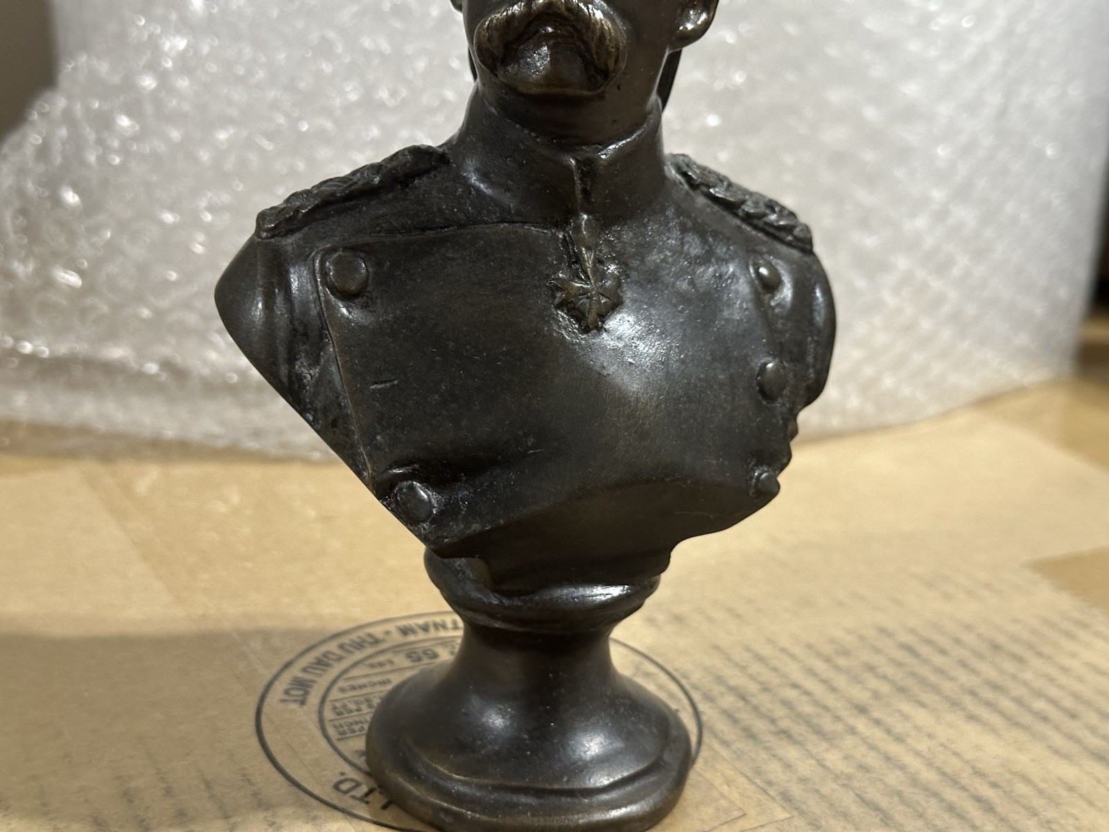 COOL! German Otto Von Bismarck Desk Statue Bronze Good Condition!