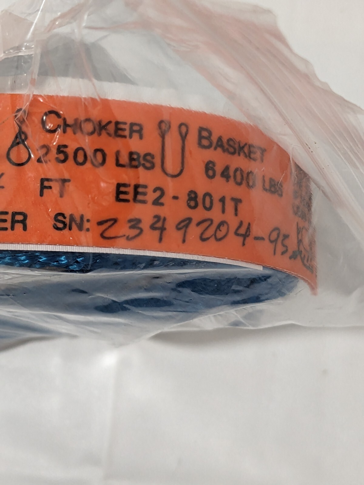 LIFT-ALL Flat Eye & Eye, Type 3 Web Sling: 4' Long, 1" Wide EE2801TFX4