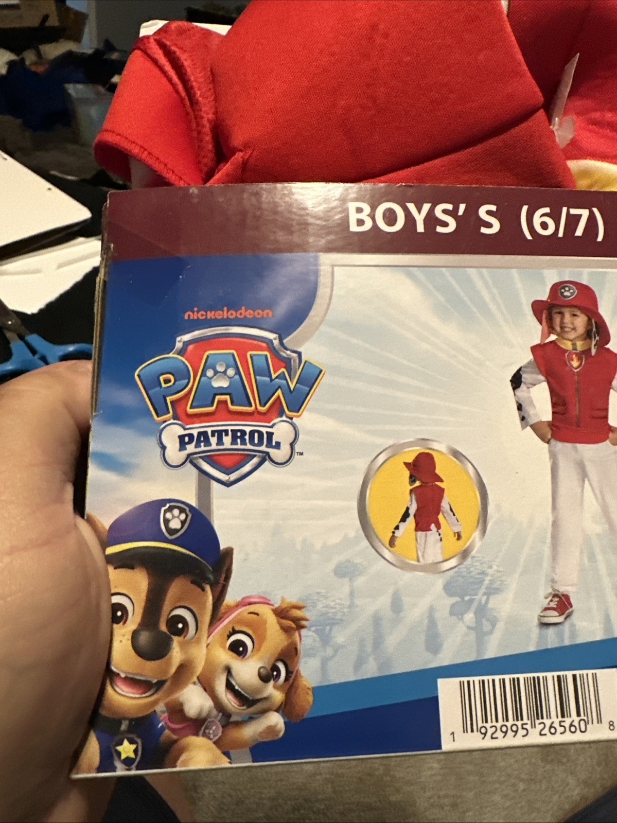 Halloween Costume Boys Paw Patrol Marshall Small 6-7 New