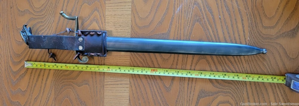 Modified Eagle Head Bowie Knife with Scabbard and Frog Used