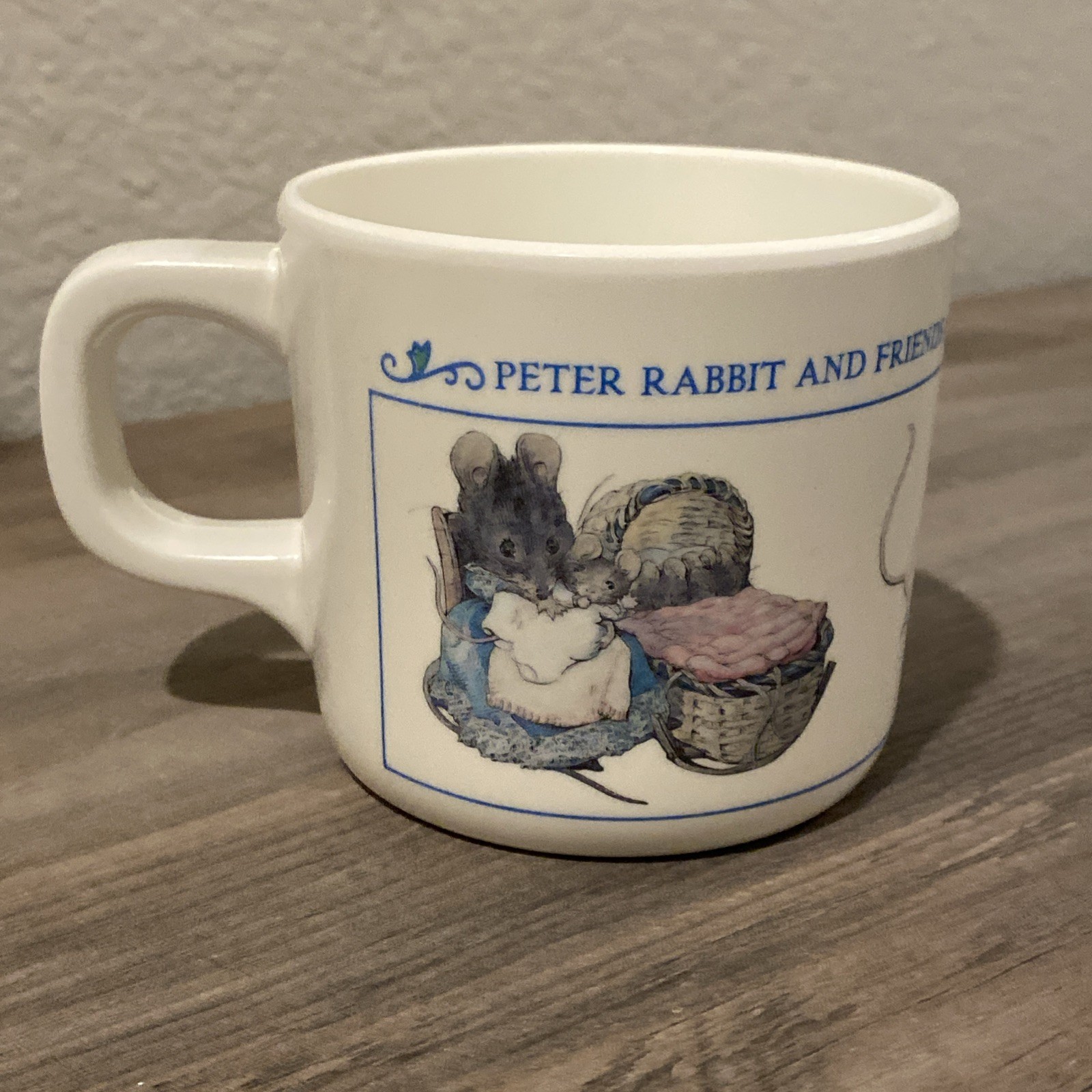 Vintage Eden Peter Rabbit and Friends Childs Cup Small Melamine Plastic Mug EUC