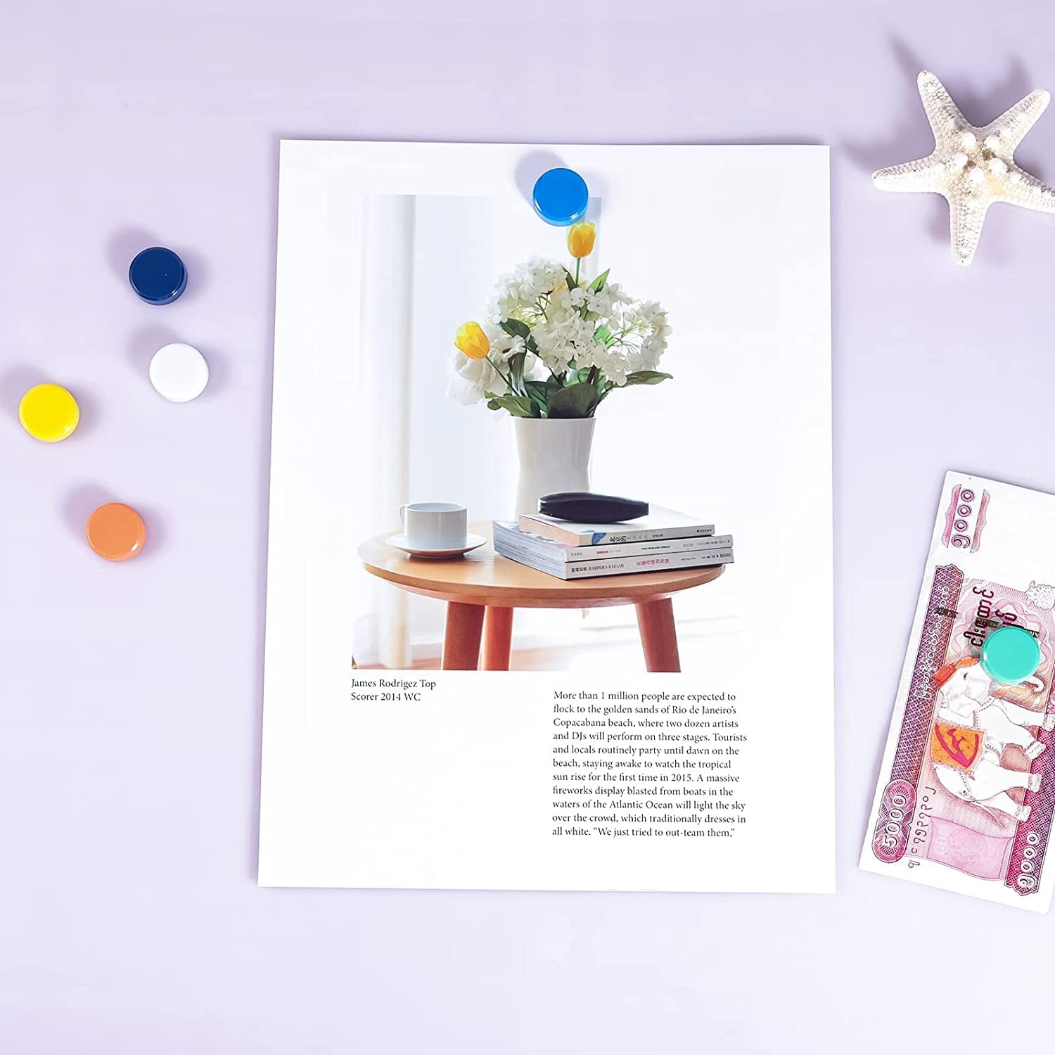 Fridge Magnets - 20 Pack Strong Refrigerator Magnets, 10 Colors Small Round M