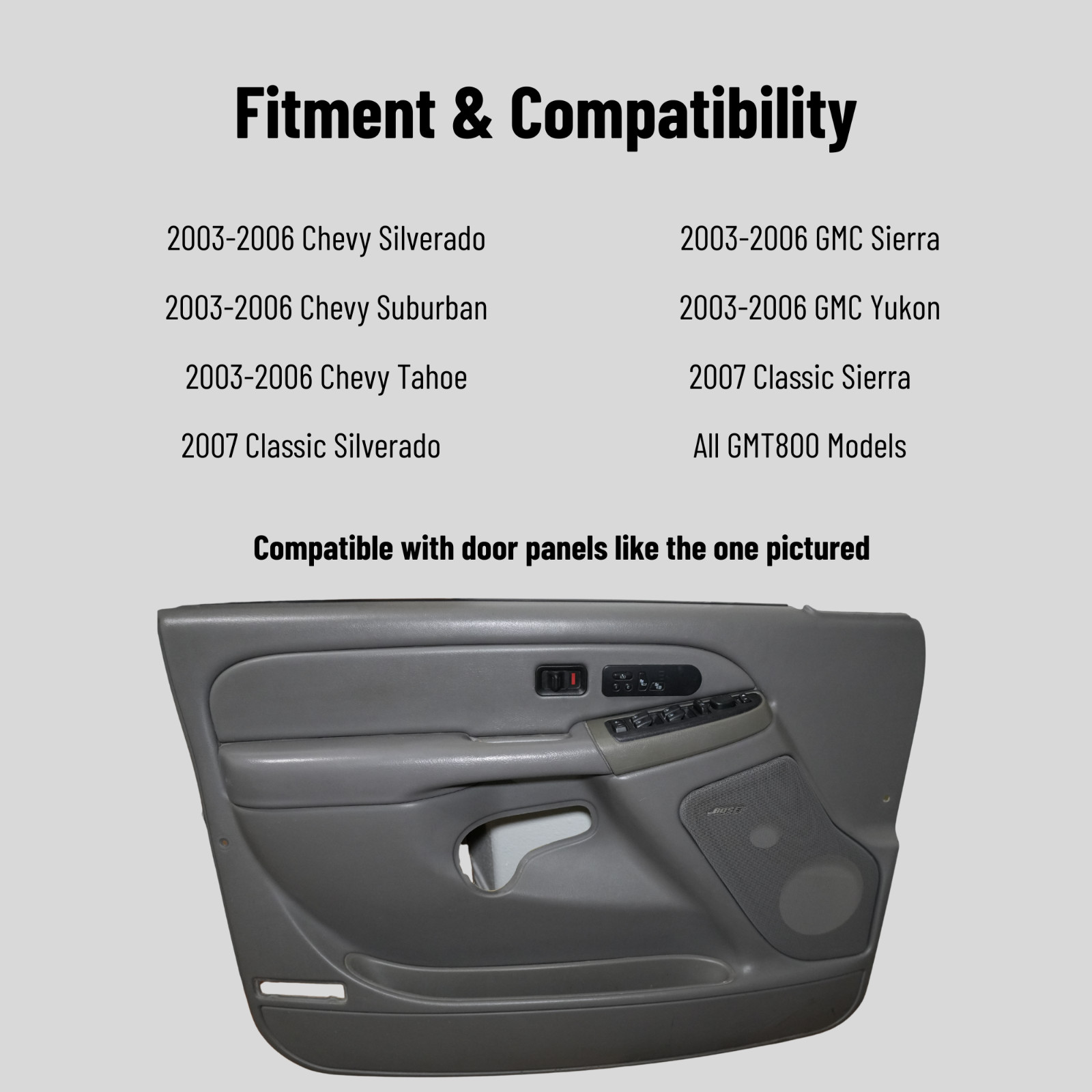 Bolt On Door Armrest Switch Repair Kit for 03-07 Silverado, Sierra, Tahoe, Yukon