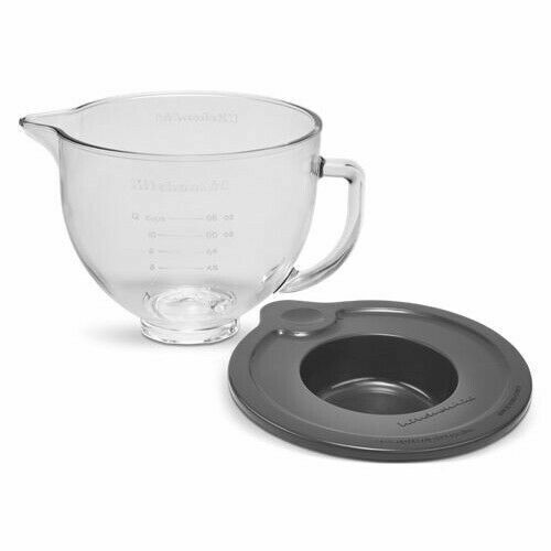 Kitchen Aid 5 Qt Tilt-Head Glass Bowl with Markings and Lid (KSM5GB)
