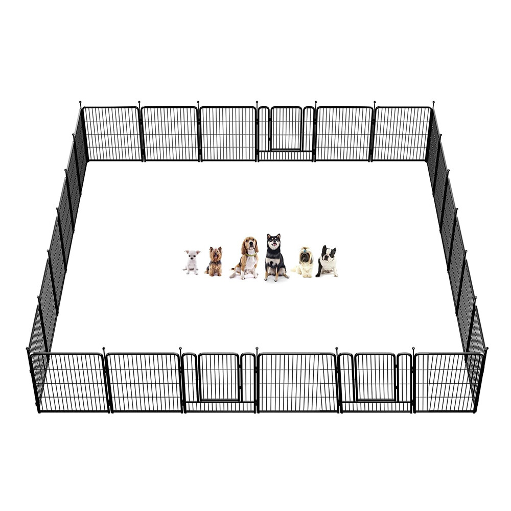 Dog Playpen ,32in Rust-Resistant Anti-Rust Exercise Dog Fence- Portable Playpen