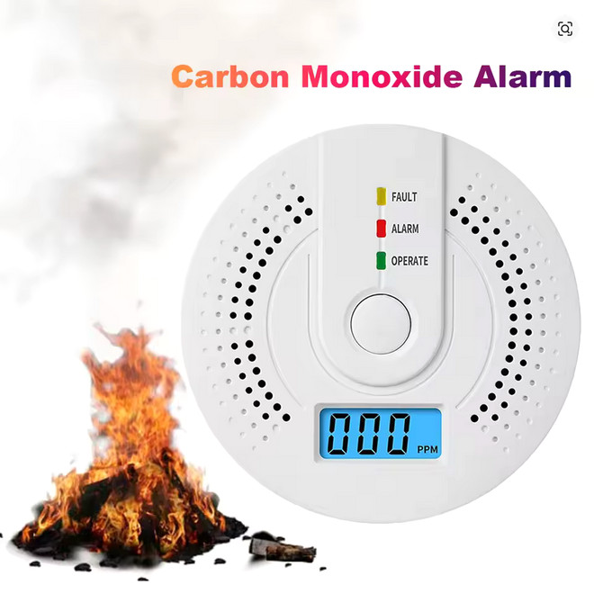 Carbon Monoxide Detector Warning Safety Alarm Sensor LED Digital Battery Powered