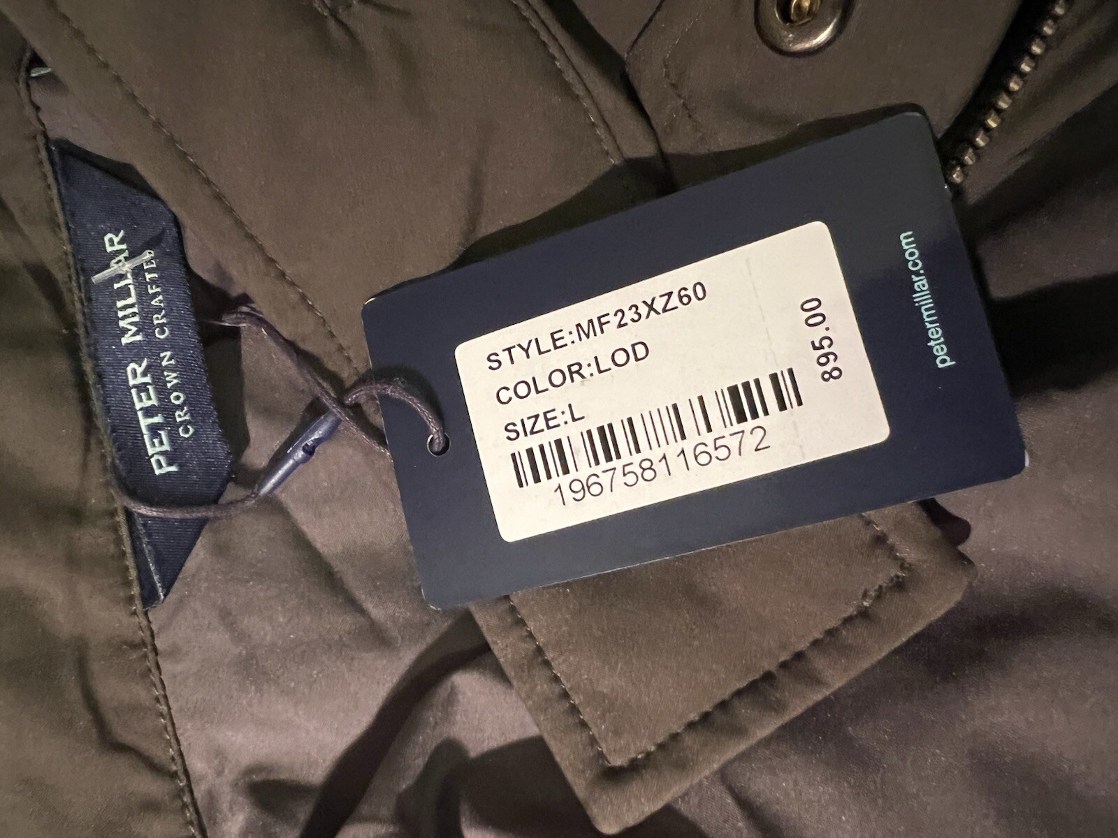 Peter Millar Jacket Windbreaker NWT $895 Large loaded Men's green in color