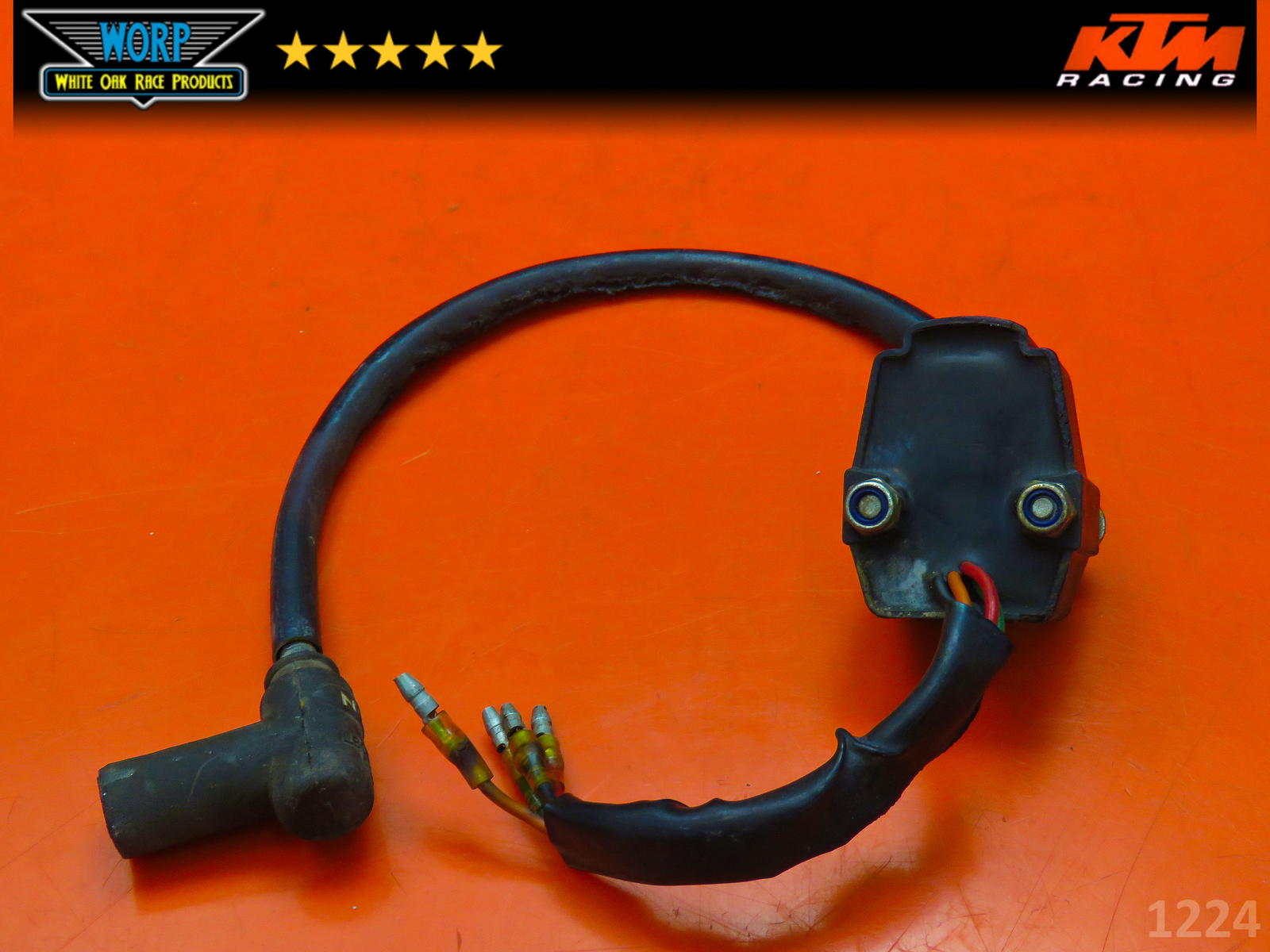 1990 KTM 350 EXC CDI / IGNITION COIL SPARK PLUG IGNITOR WIRE CAP GENUINE OEM