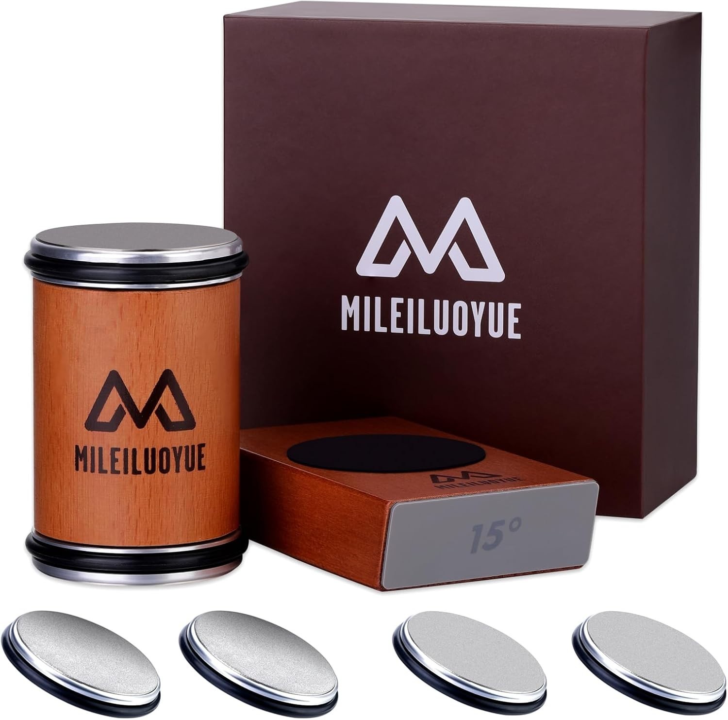 Rolling Knife Sharpener Set Diamond Ceramic Discs Professional Sharpening Kit