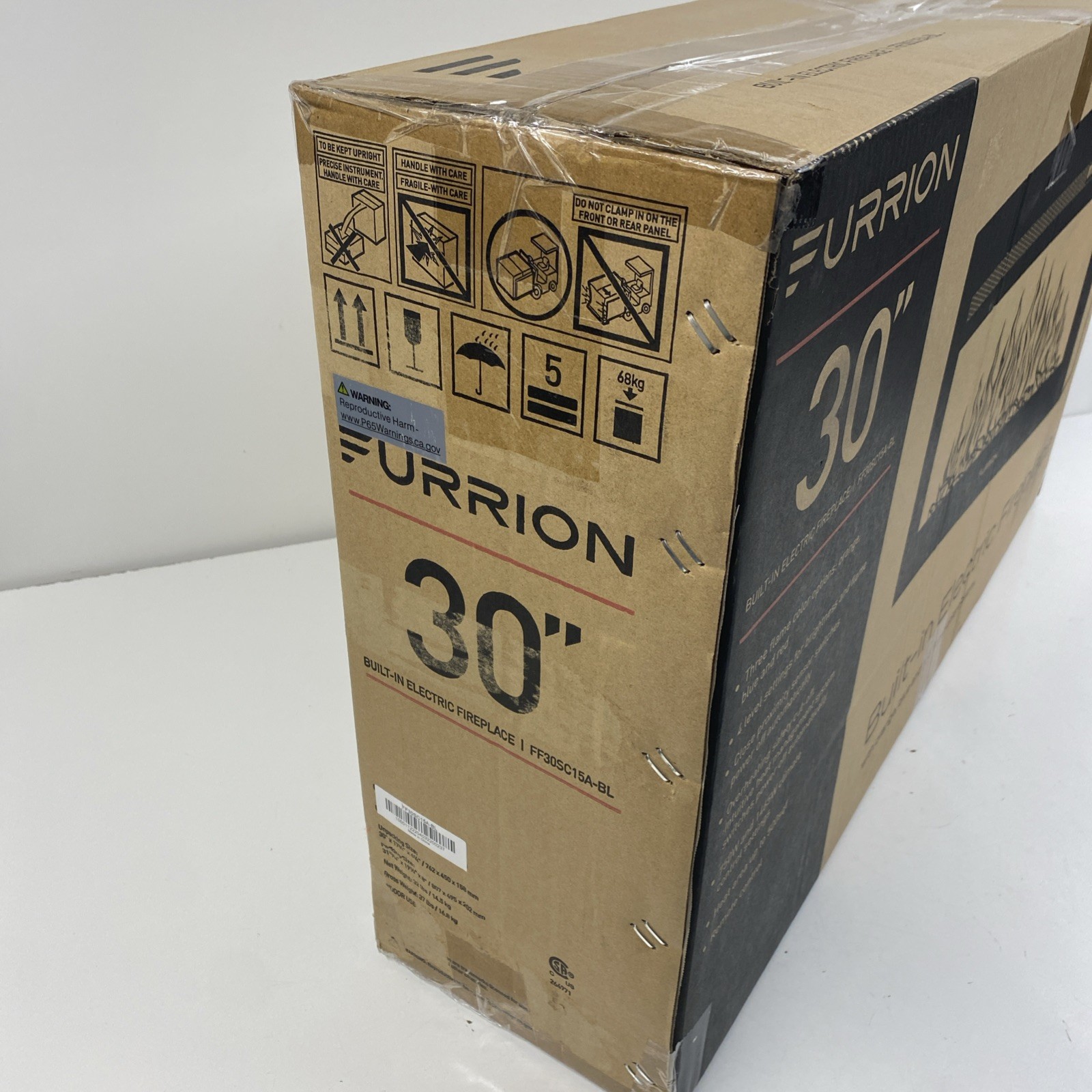 FURRION 30” Built In Electric Fireplace Kit Black FF30SC15A-BL RV Camper Remote